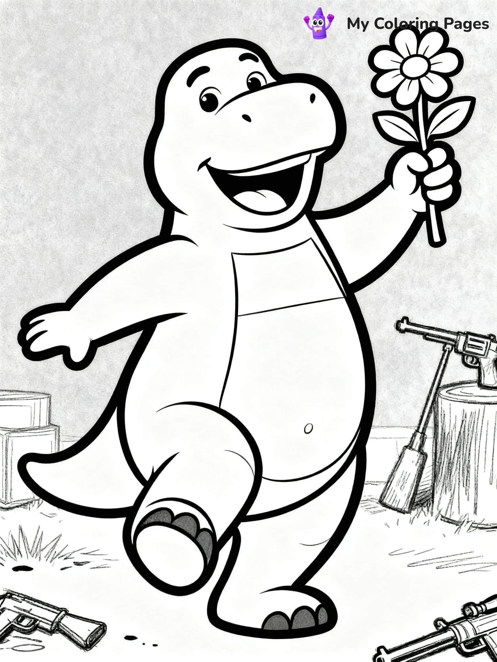 Barney Coloring Pages - 15