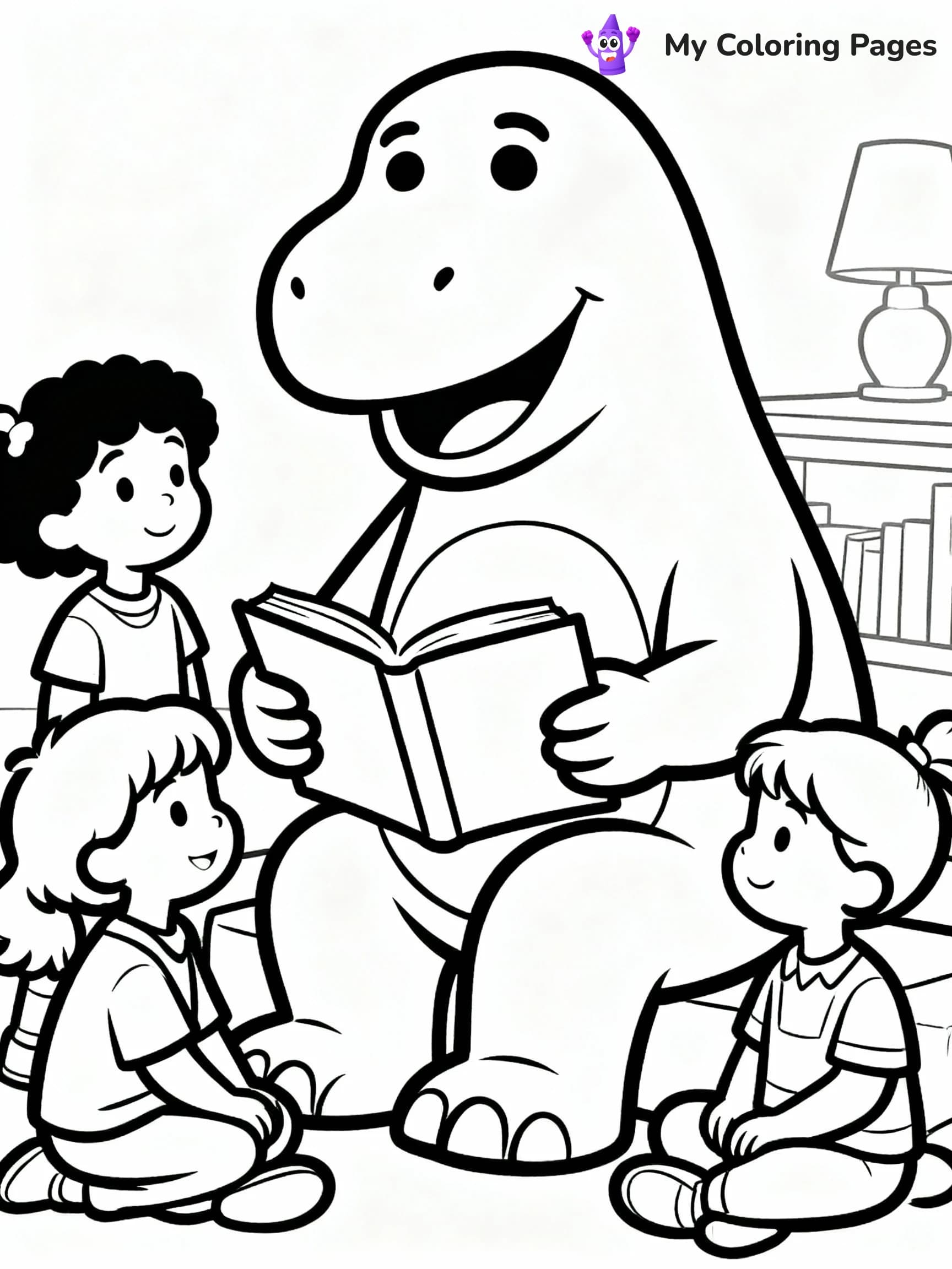 Barney Coloring Pages - 12