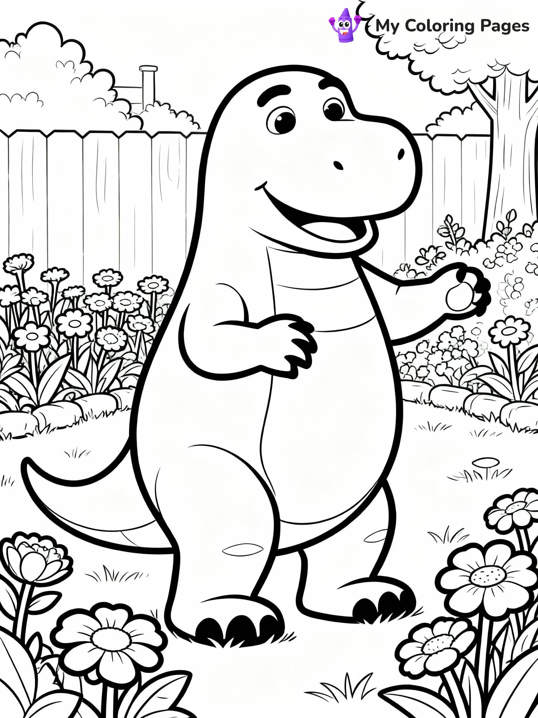 Barney Coloring Pages - 6