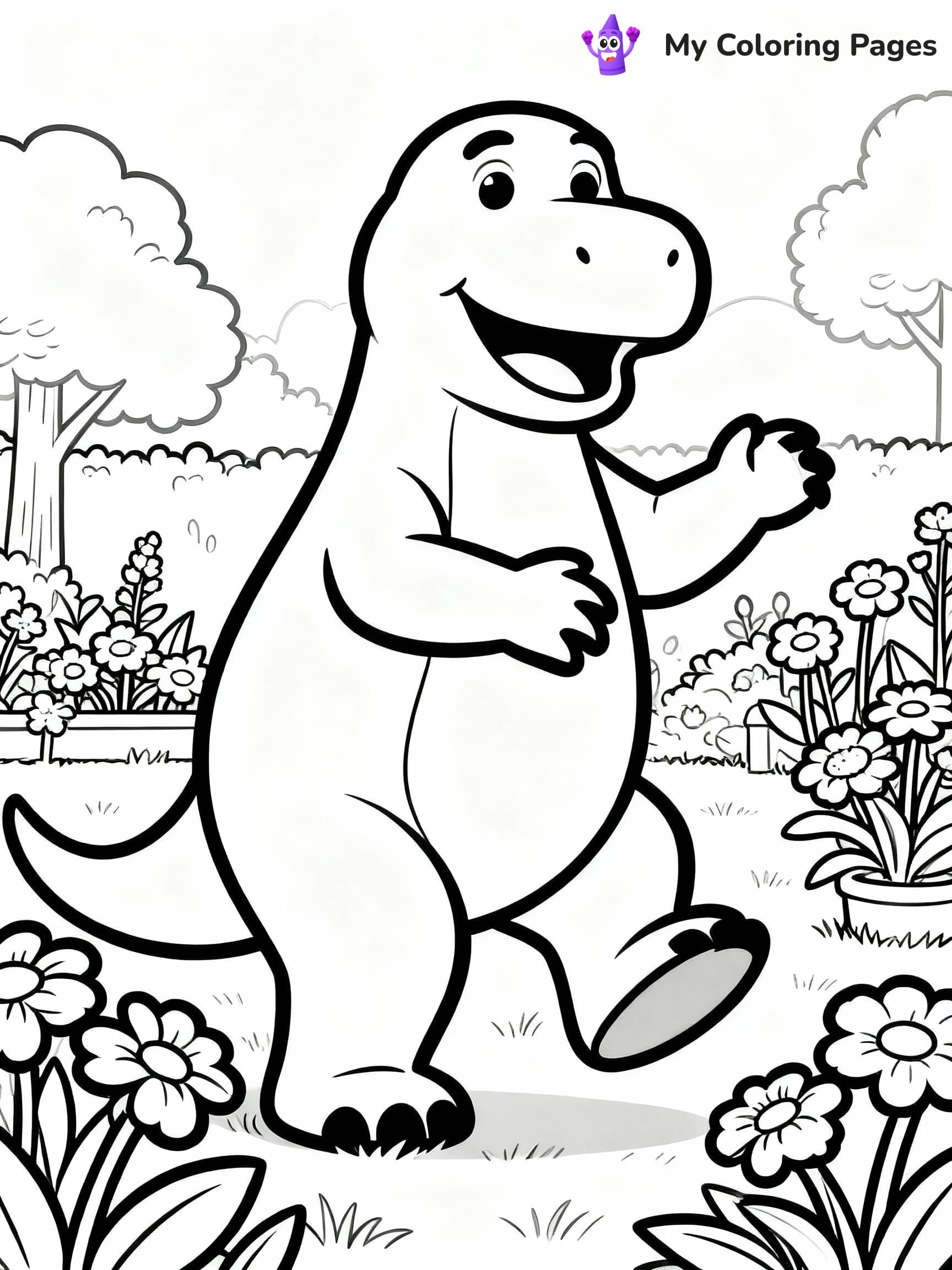 Barney Coloring Pages - 4