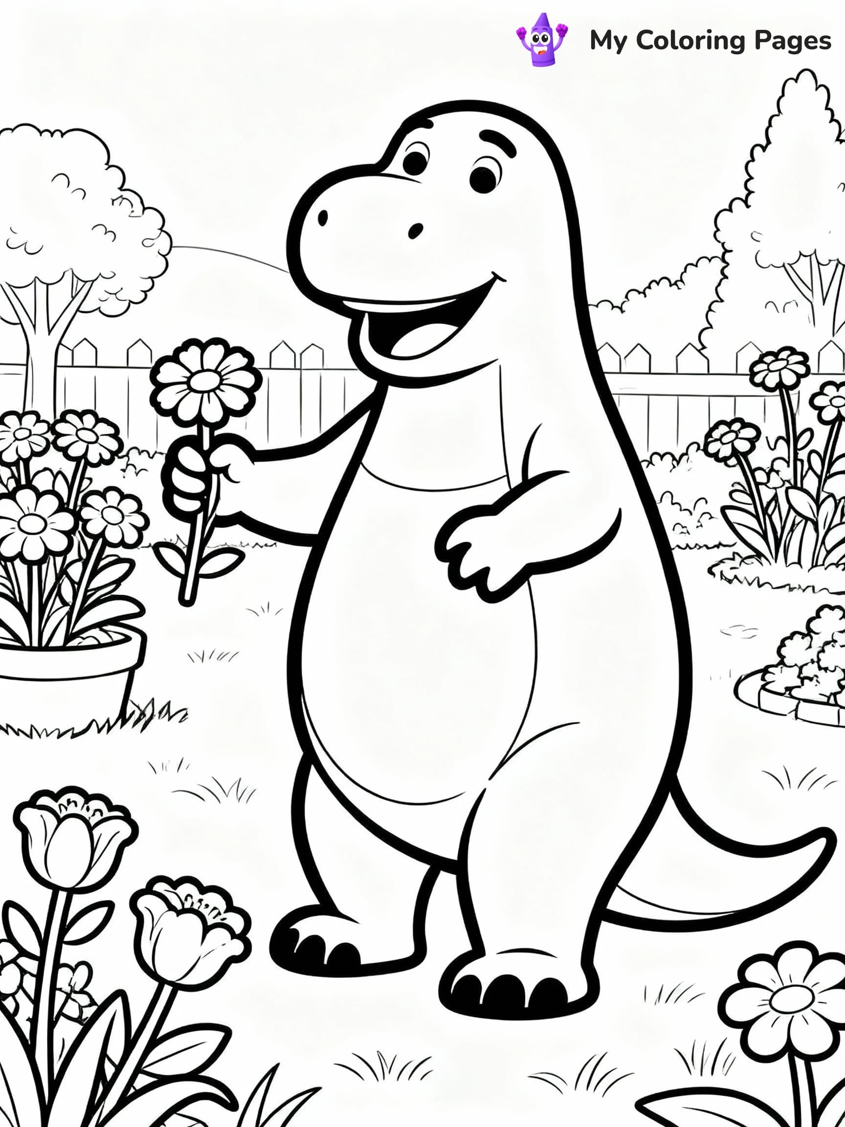 Barney Coloring Pages - 3