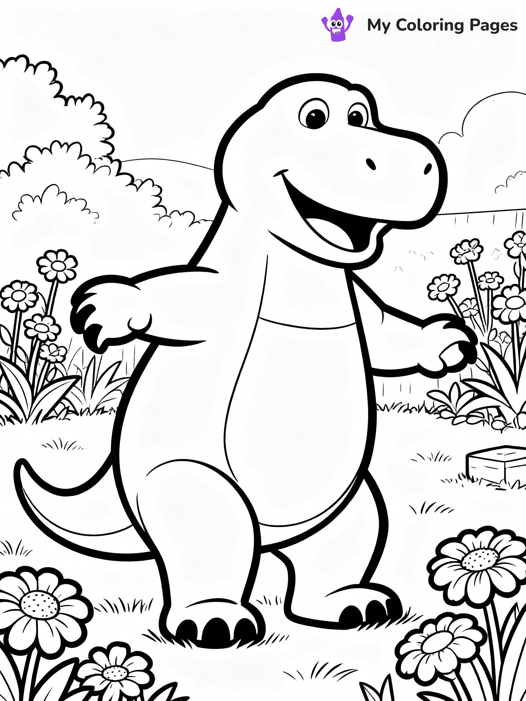 Barney Coloring Pages - 2