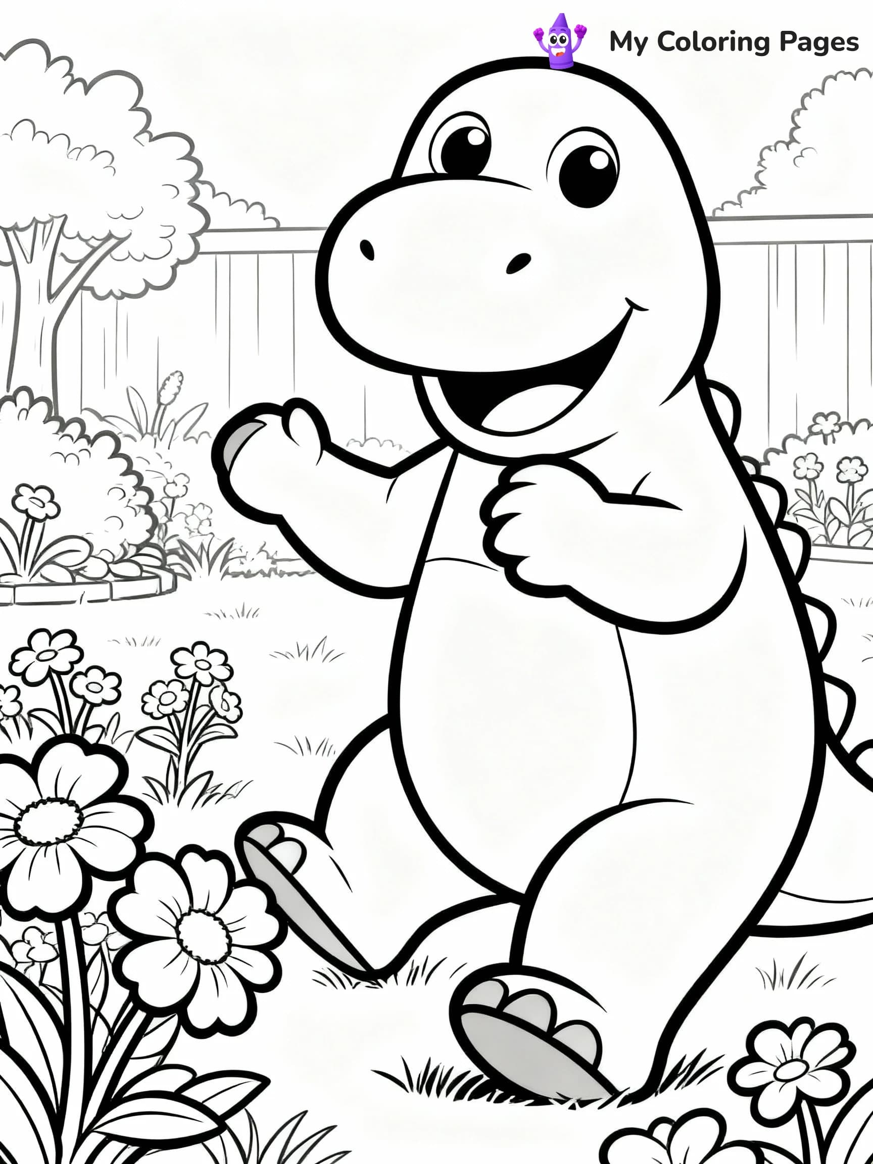 Barney Coloring Pages - 1