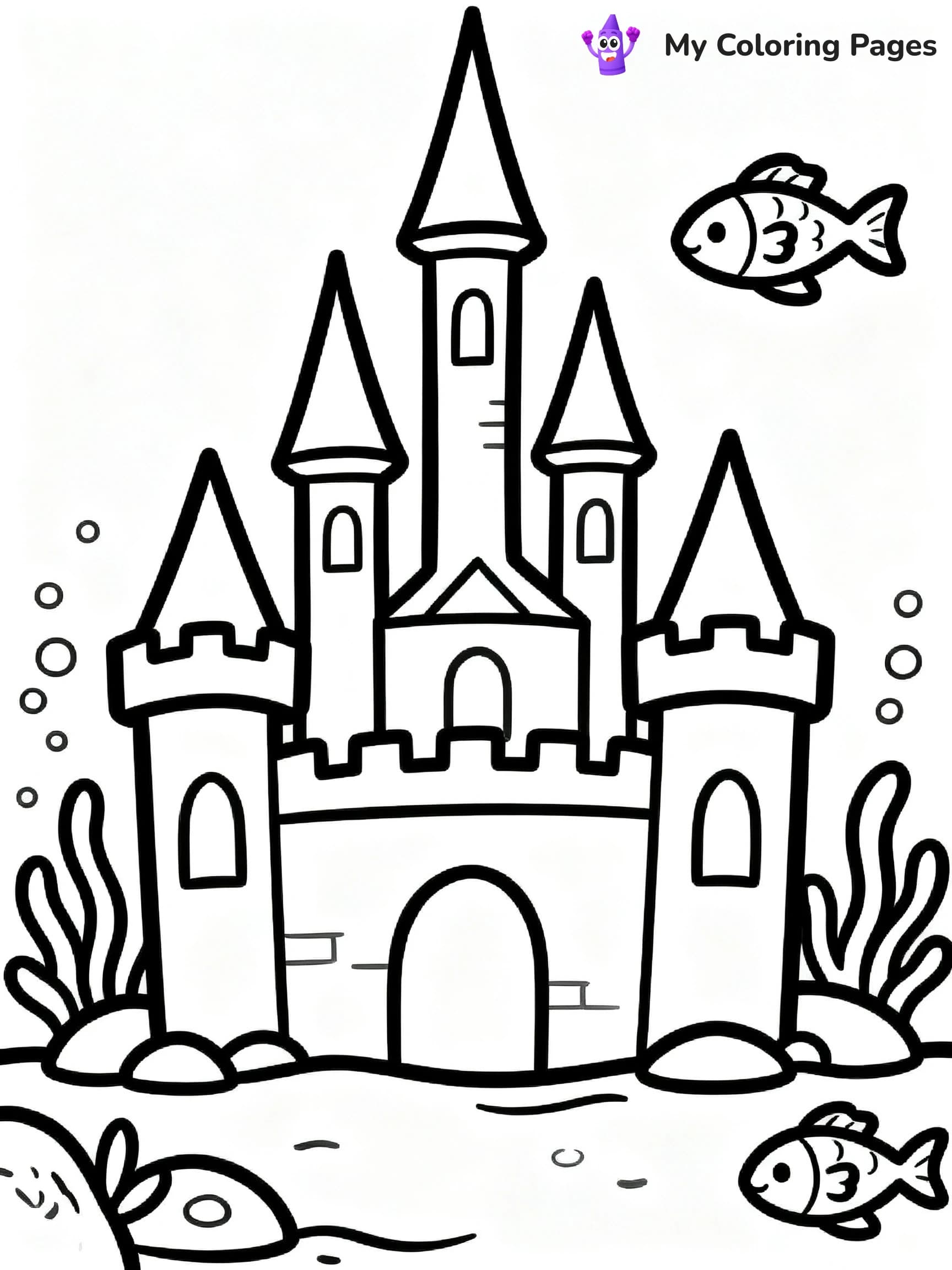 Enchanted Beautiful Mermaid Coloring Pages - 4