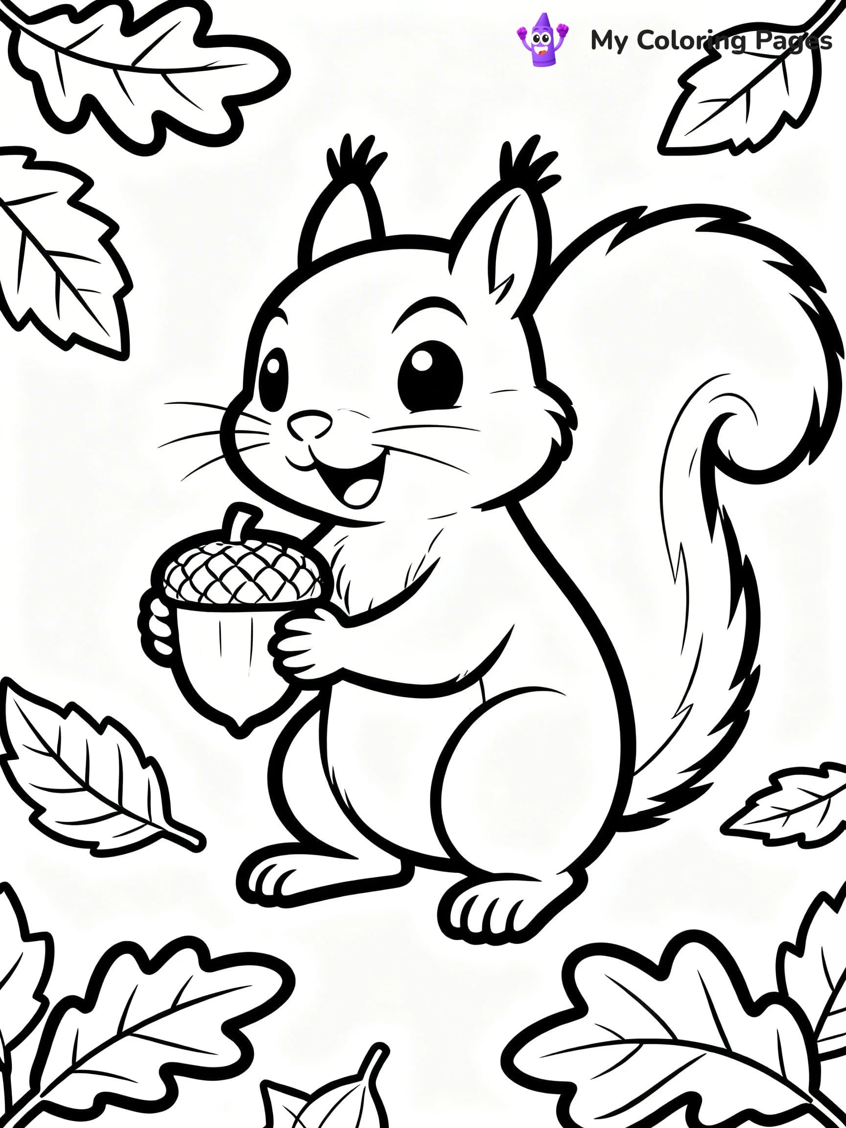 Acorn Coloring Pages - 24