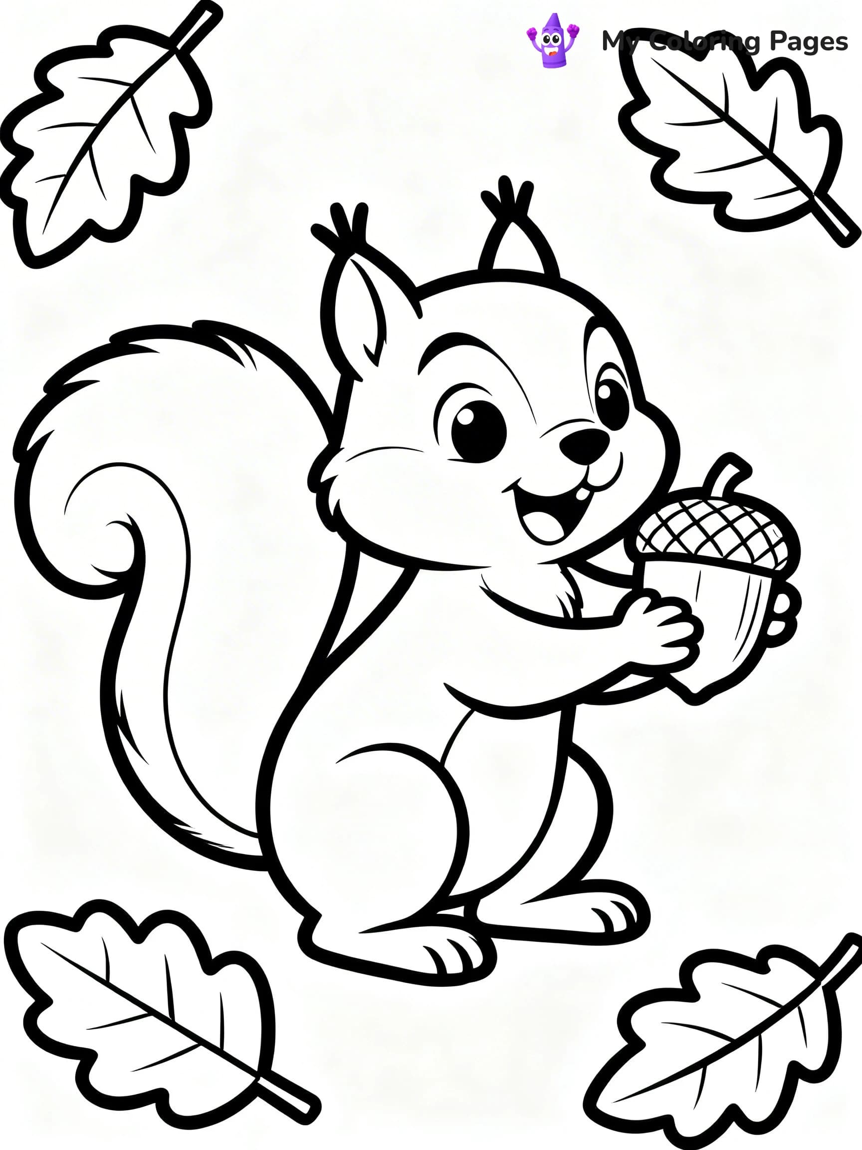 Acorn Coloring Pages - 21