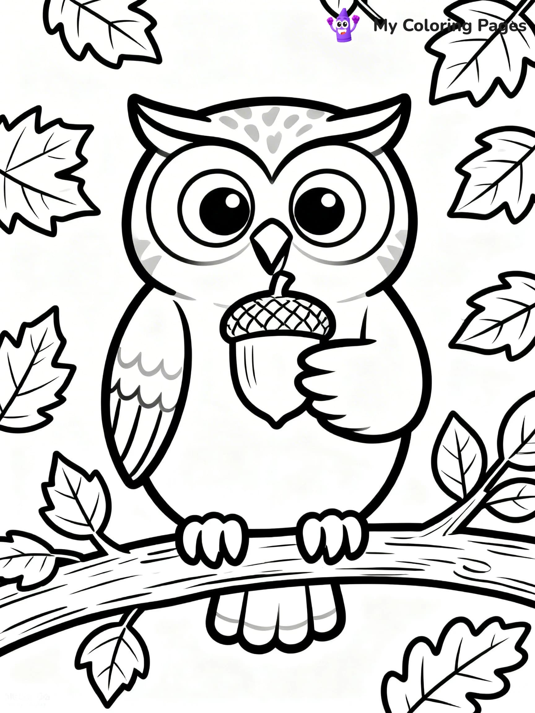 Acorn Coloring Pages - 20