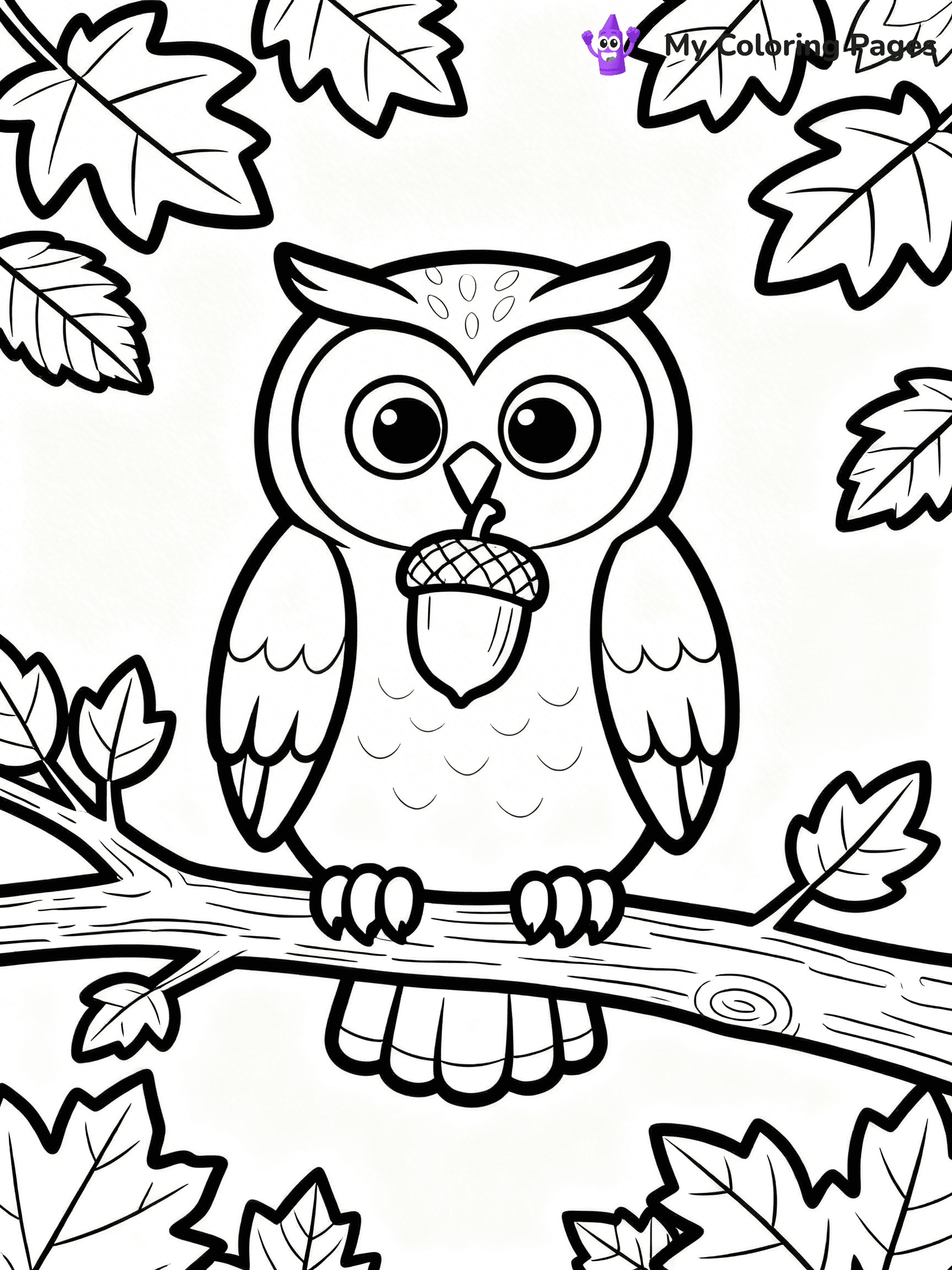 Acorn Coloring Pages - 19