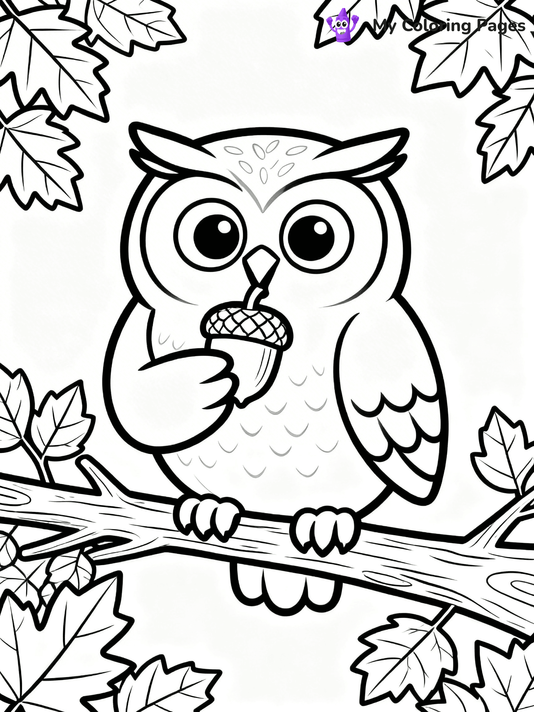Acorn Coloring Pages - 18