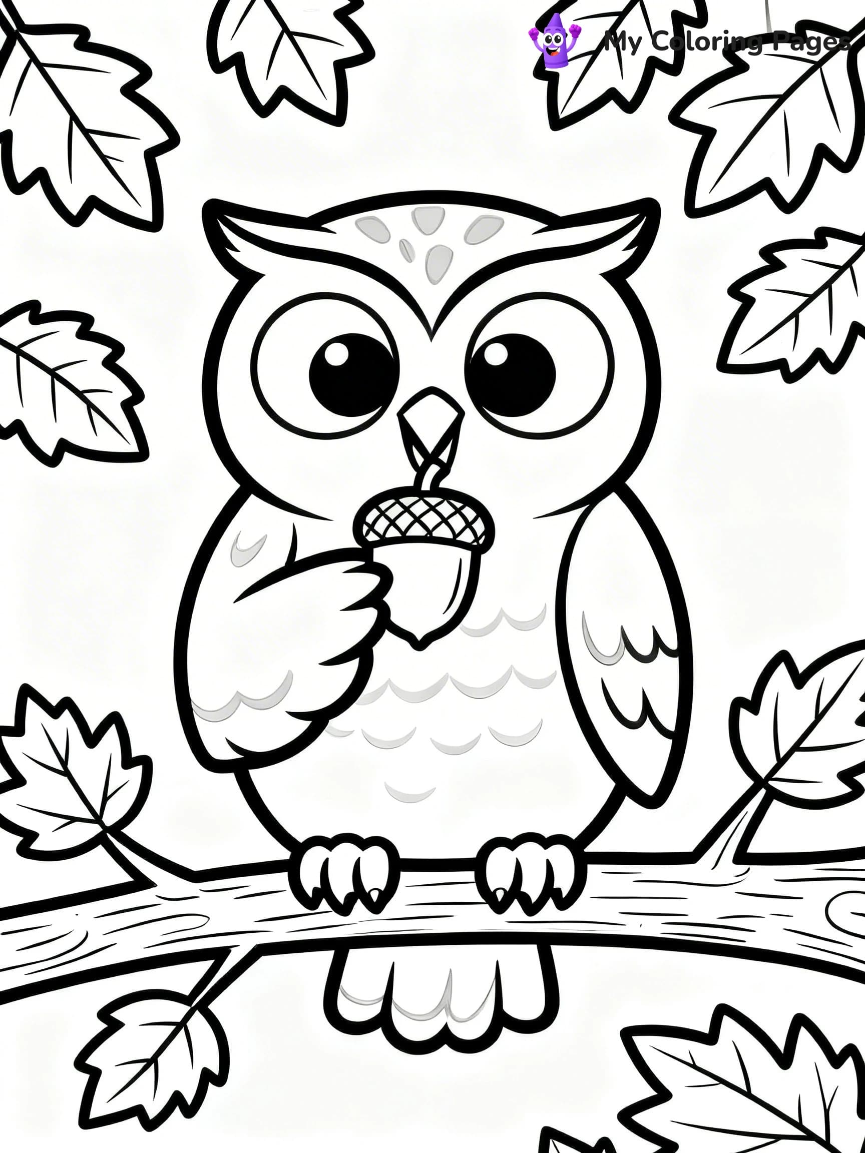 Acorn Coloring Pages - 17
