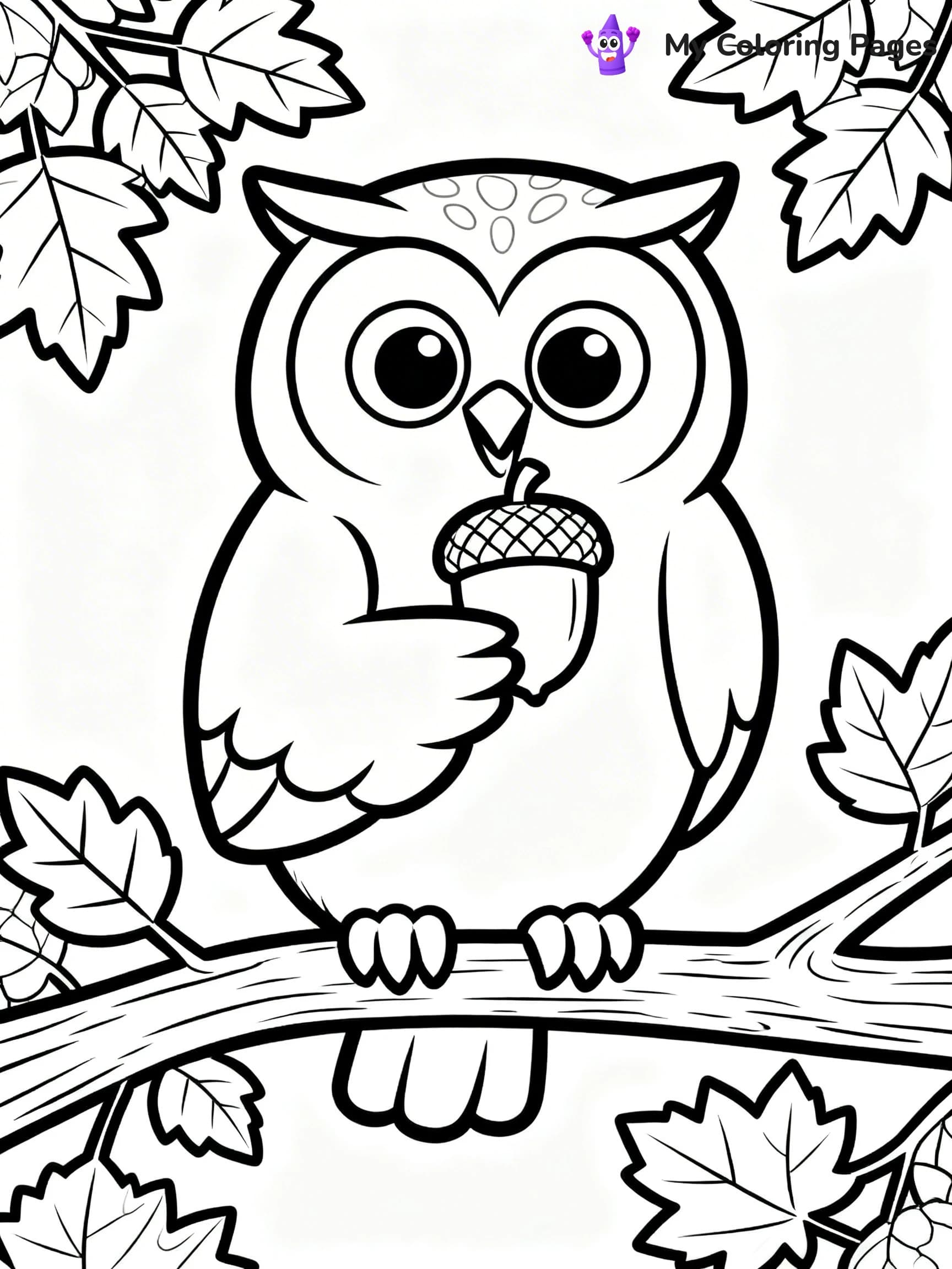 Acorn Coloring Pages - 16