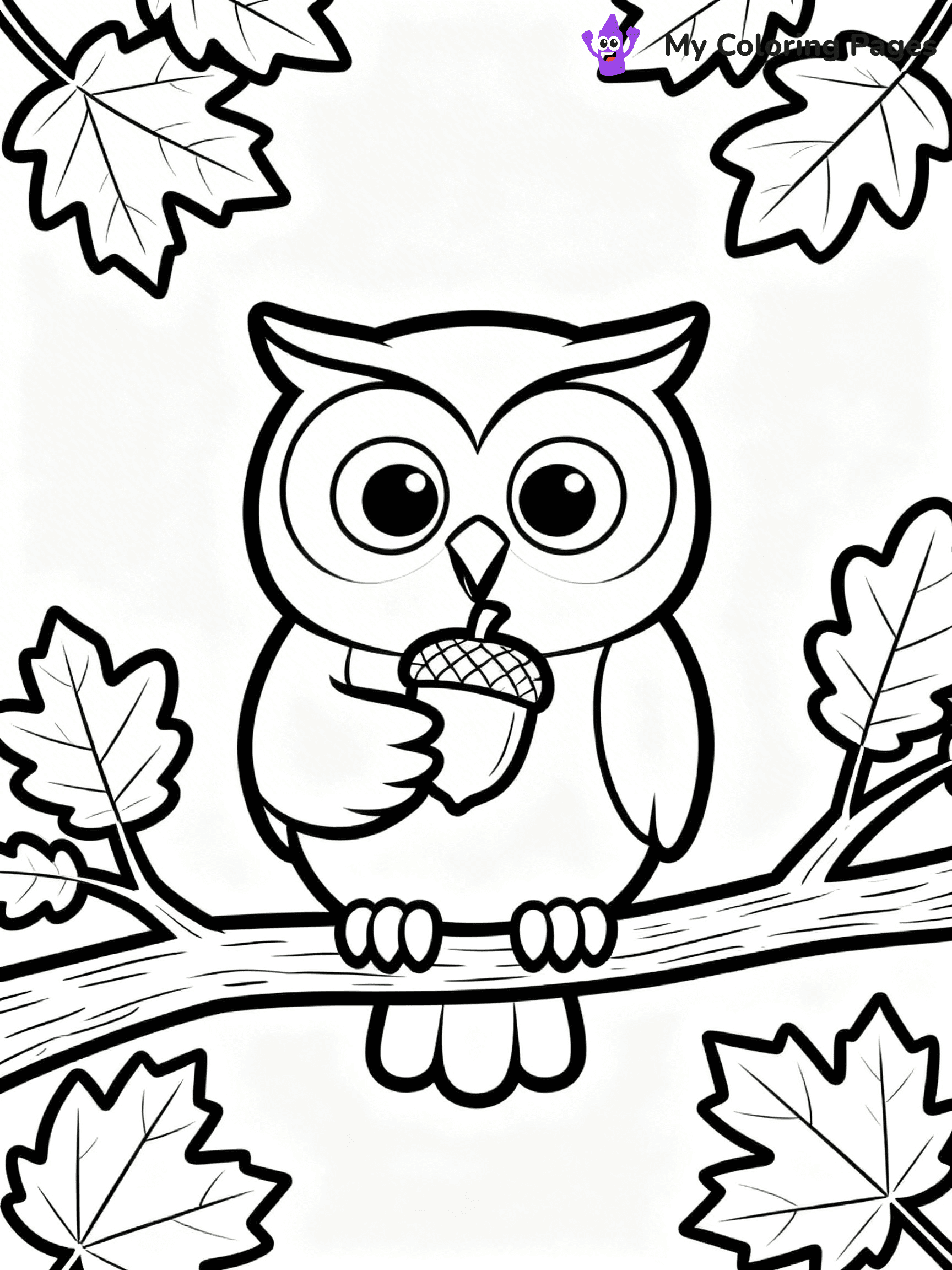 Acorn Coloring Pages - 15