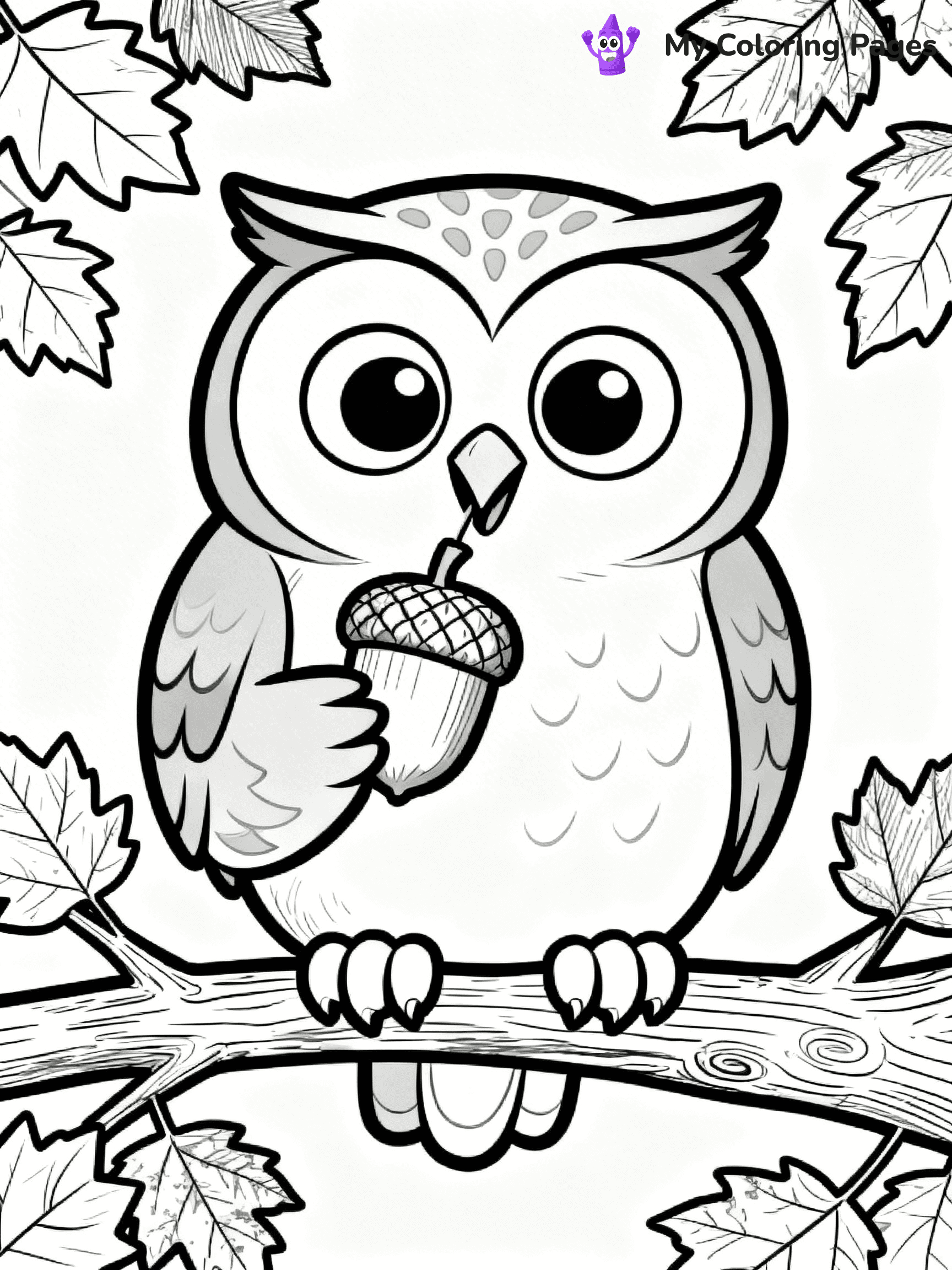 Acorn Coloring Pages - 14