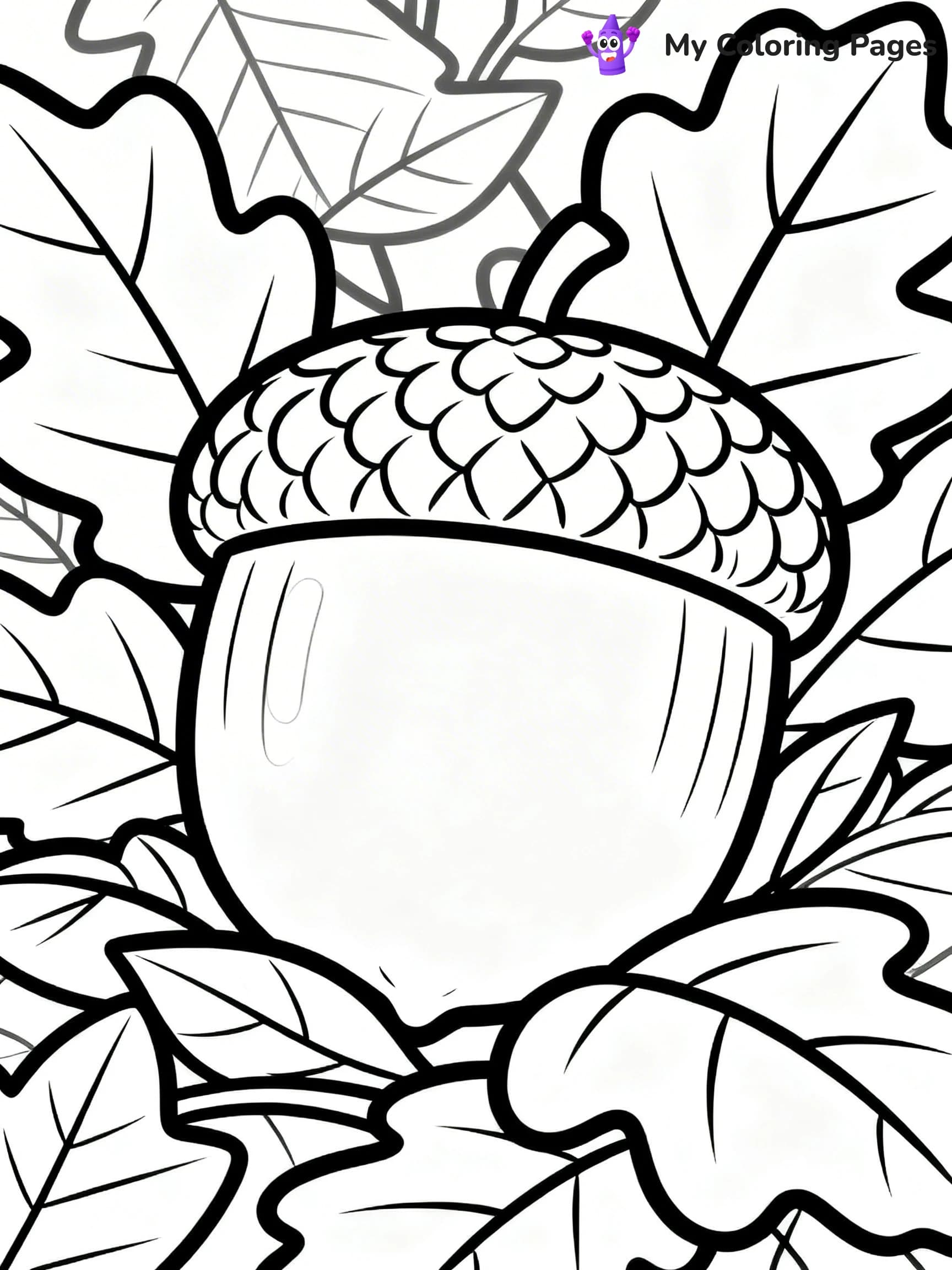 Acorn Coloring Pages - 12