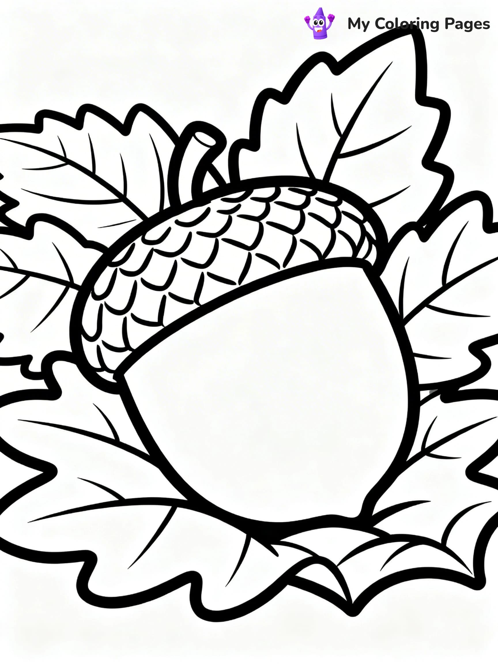 Acorn Coloring Pages - 11