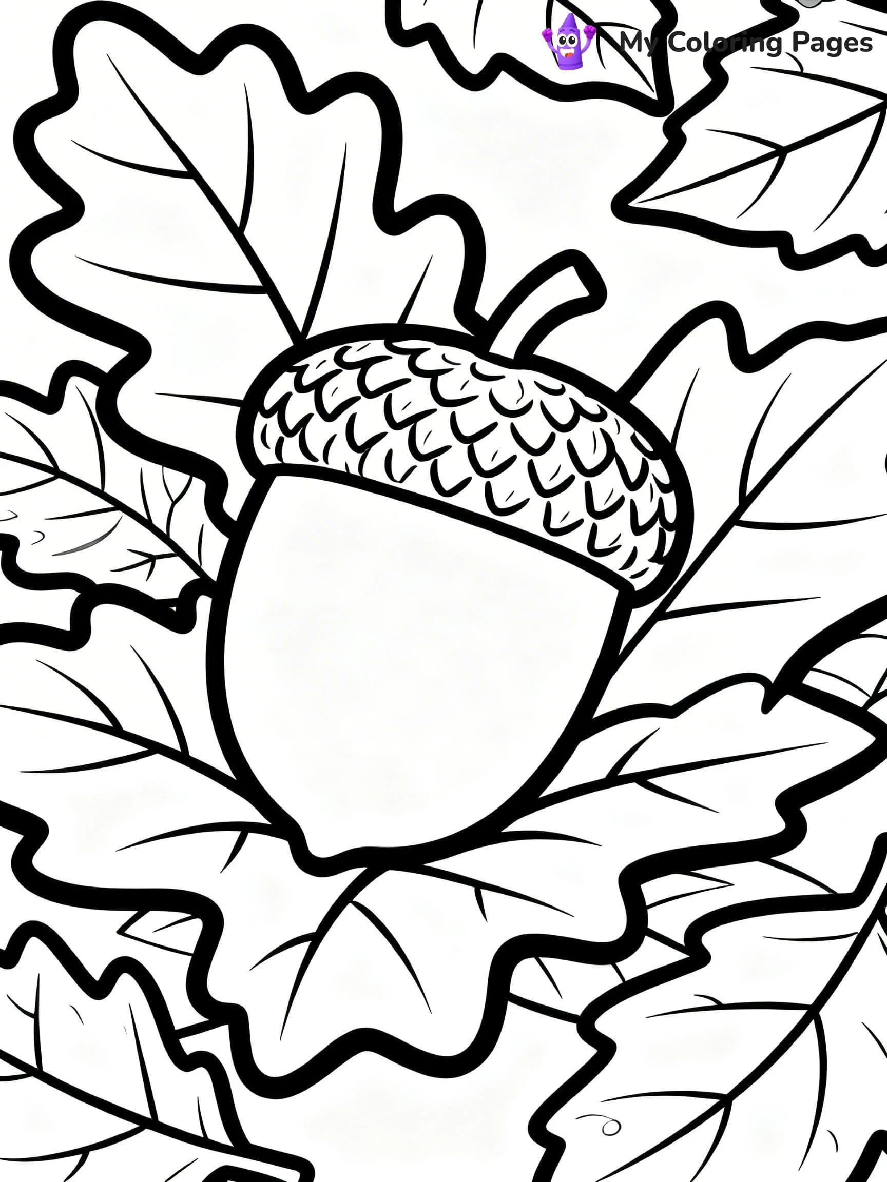 Acorn Coloring Pages - 10