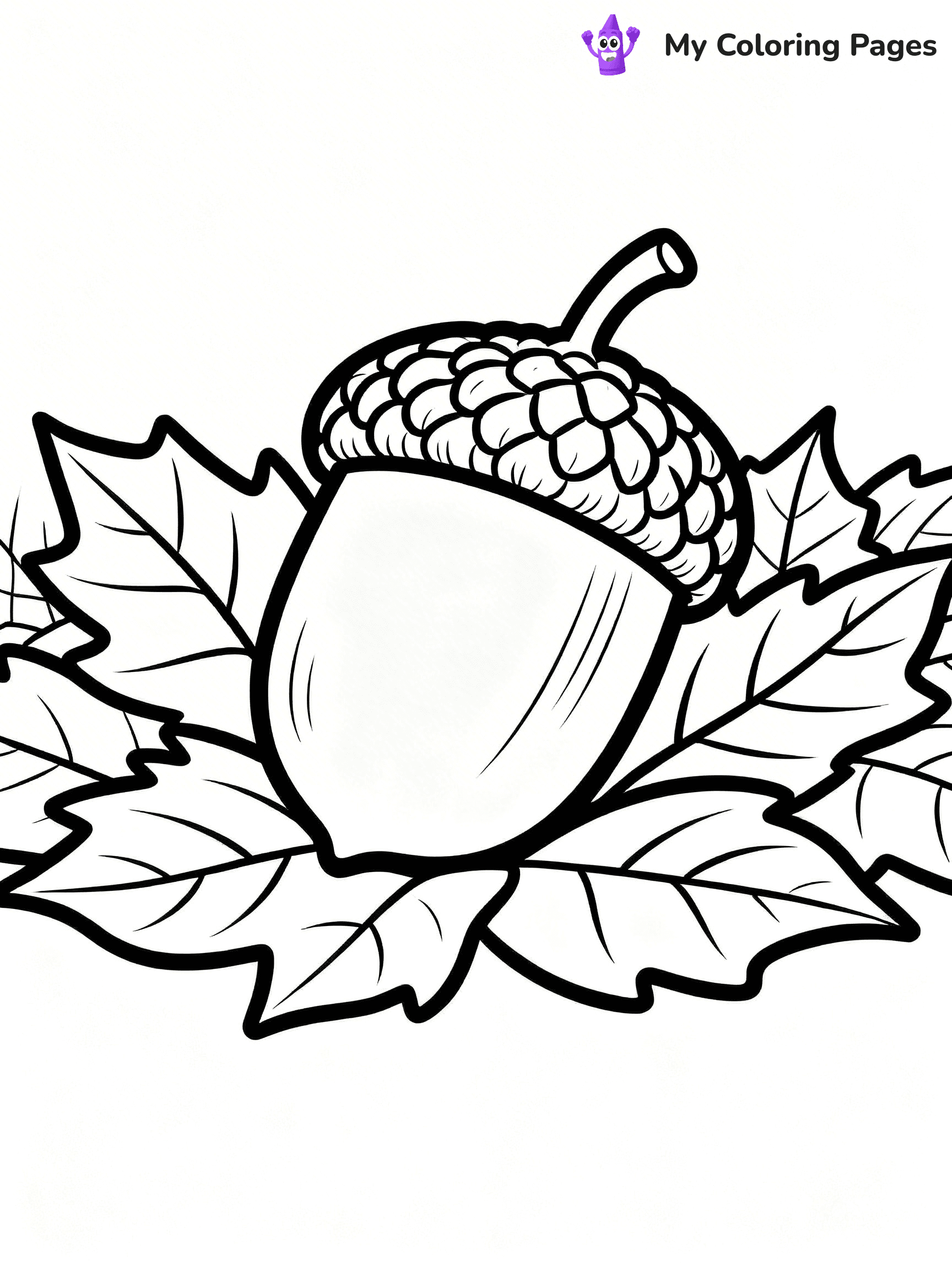 Acorn Coloring Pages - 9