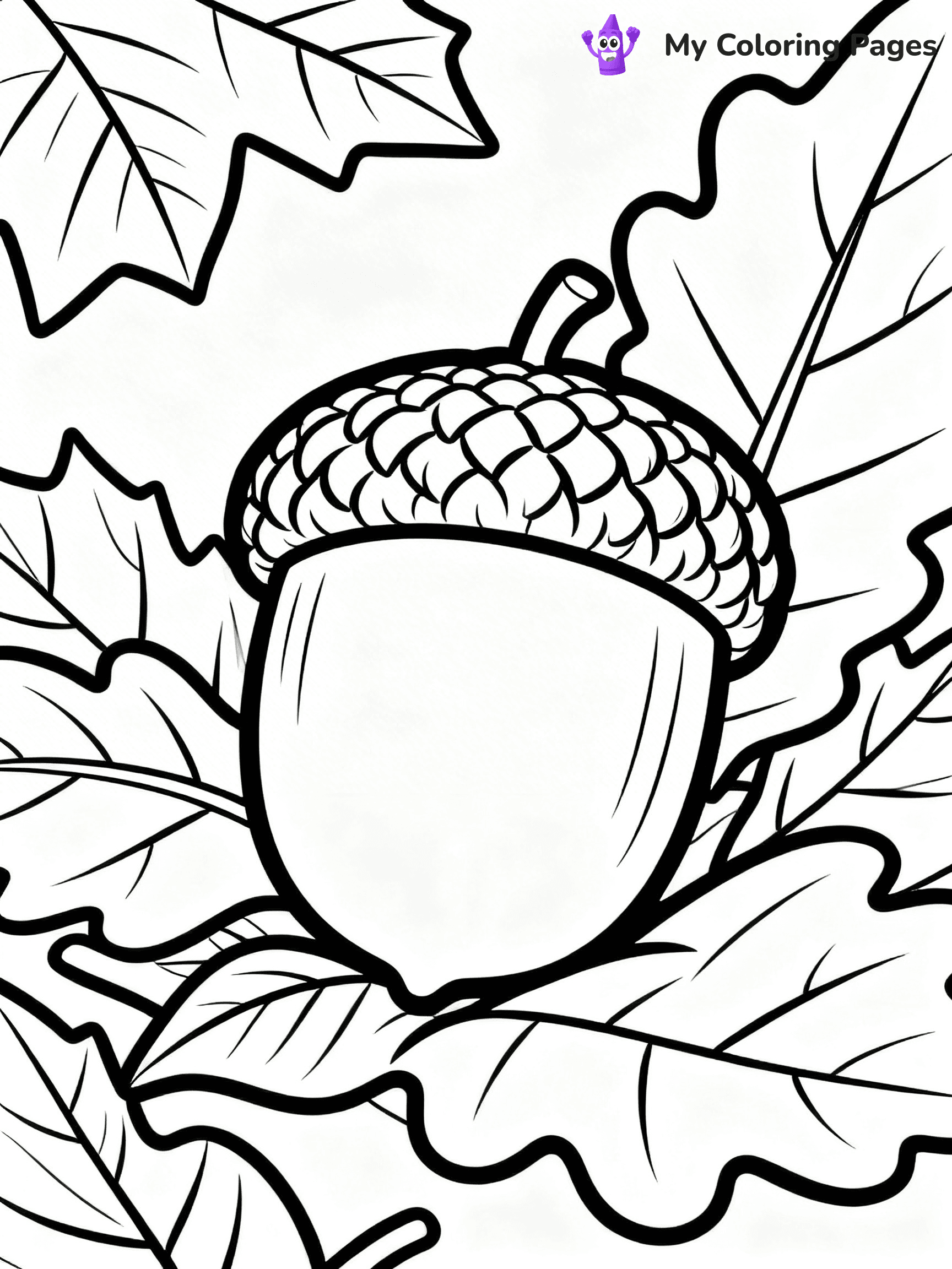 Acorn Coloring Pages - 8