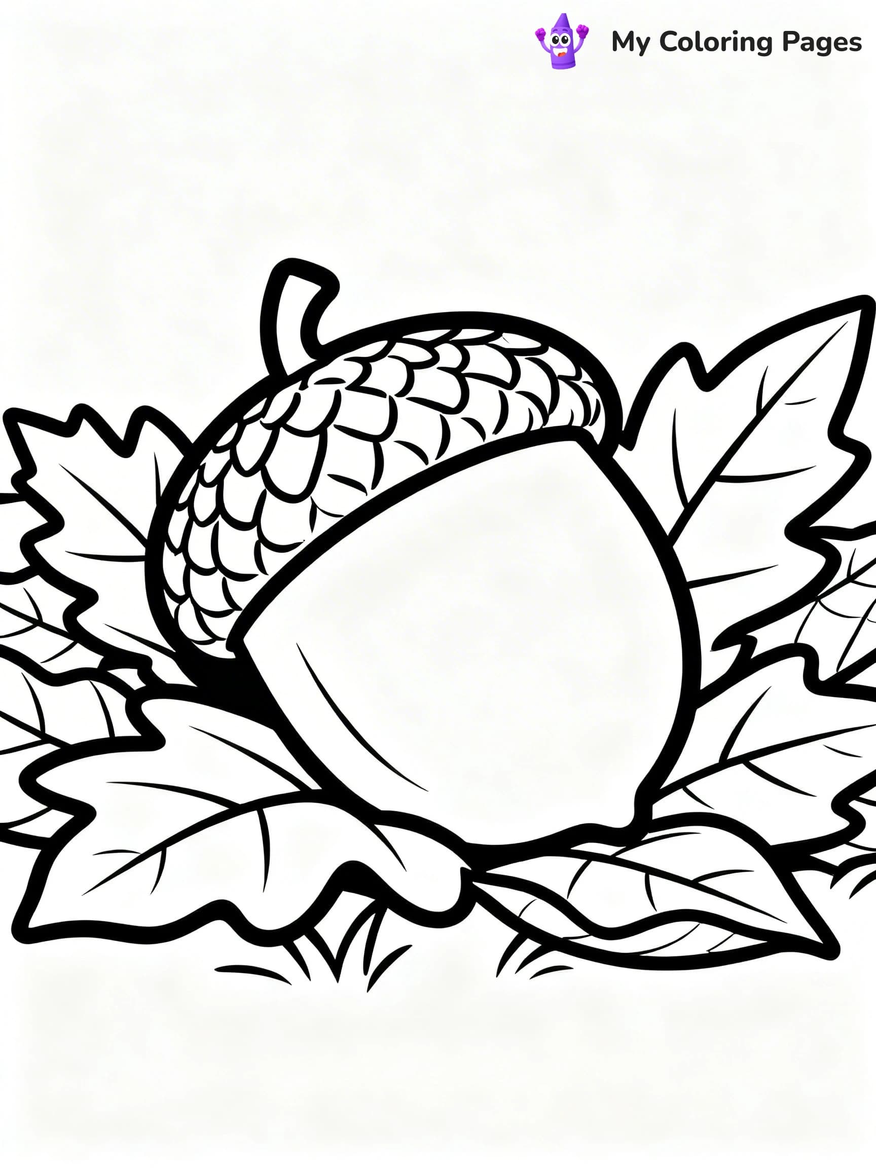 Acorn Coloring Pages - 7