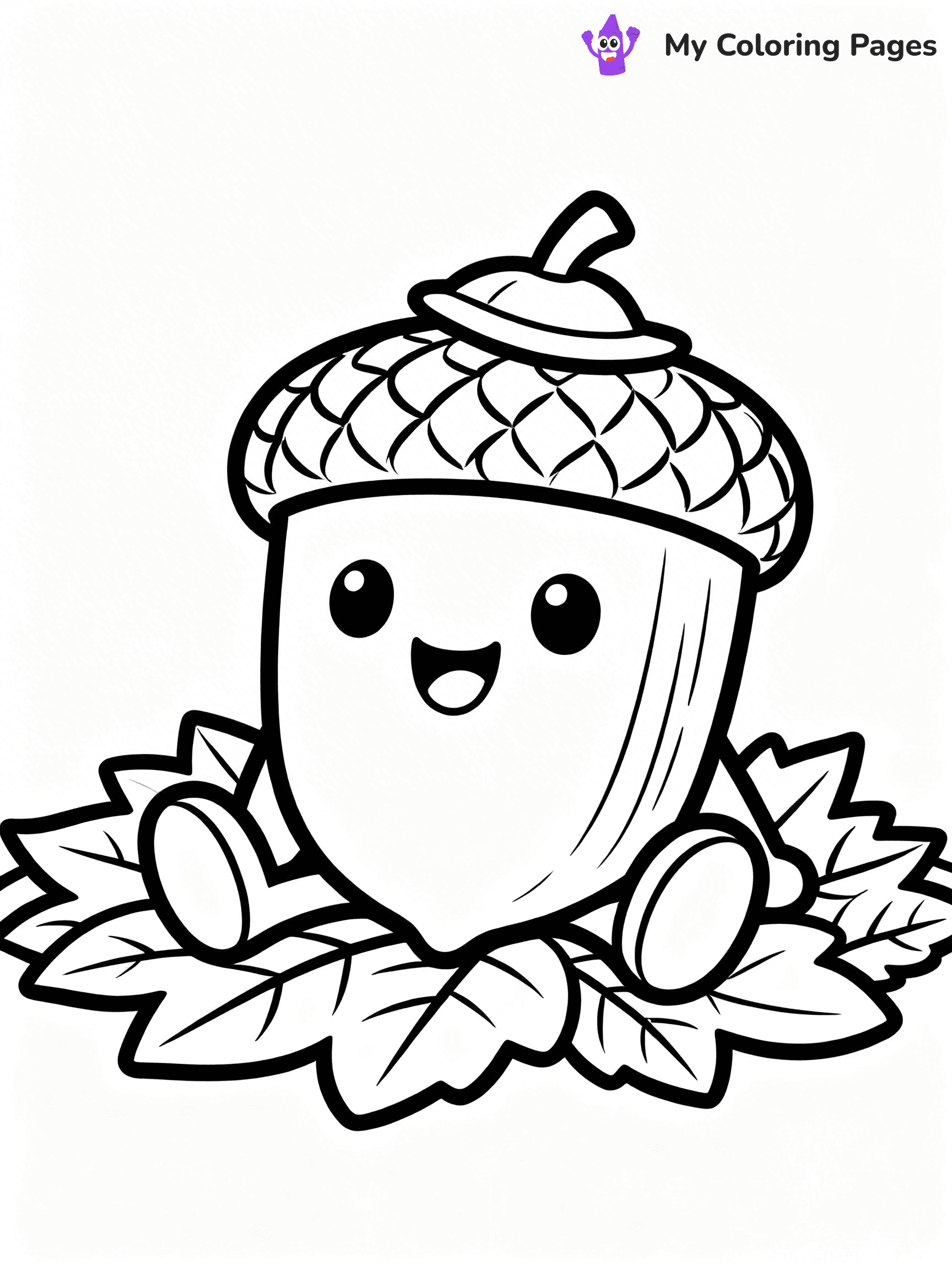 Acorn Coloring Pages - 5