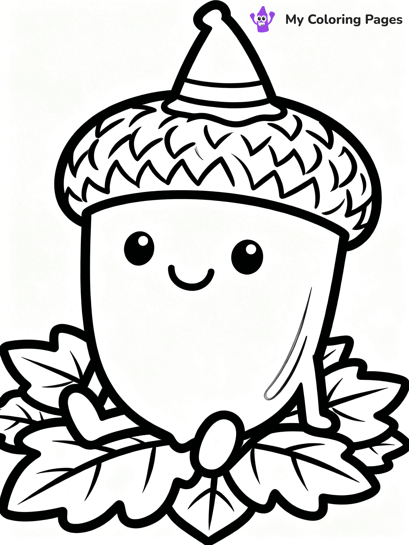Acorn Coloring Pages - 2