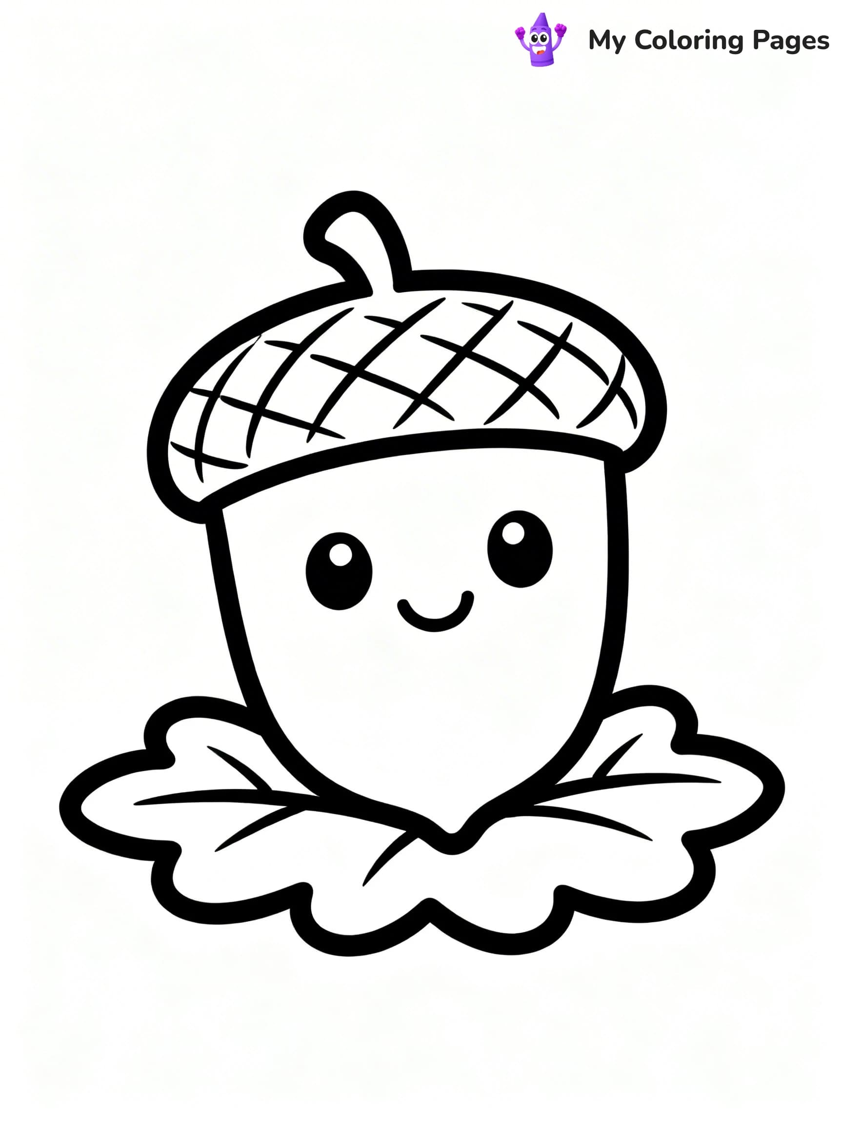 Acorn Coloring Pages - 1