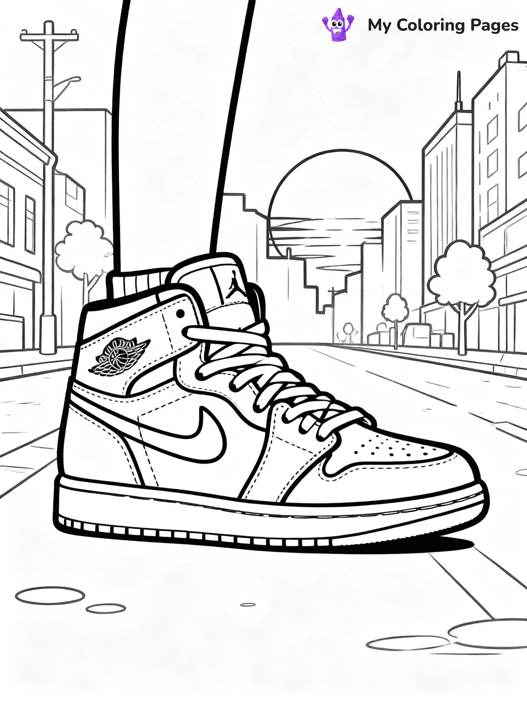 Sneaker Coloring Pages - 1