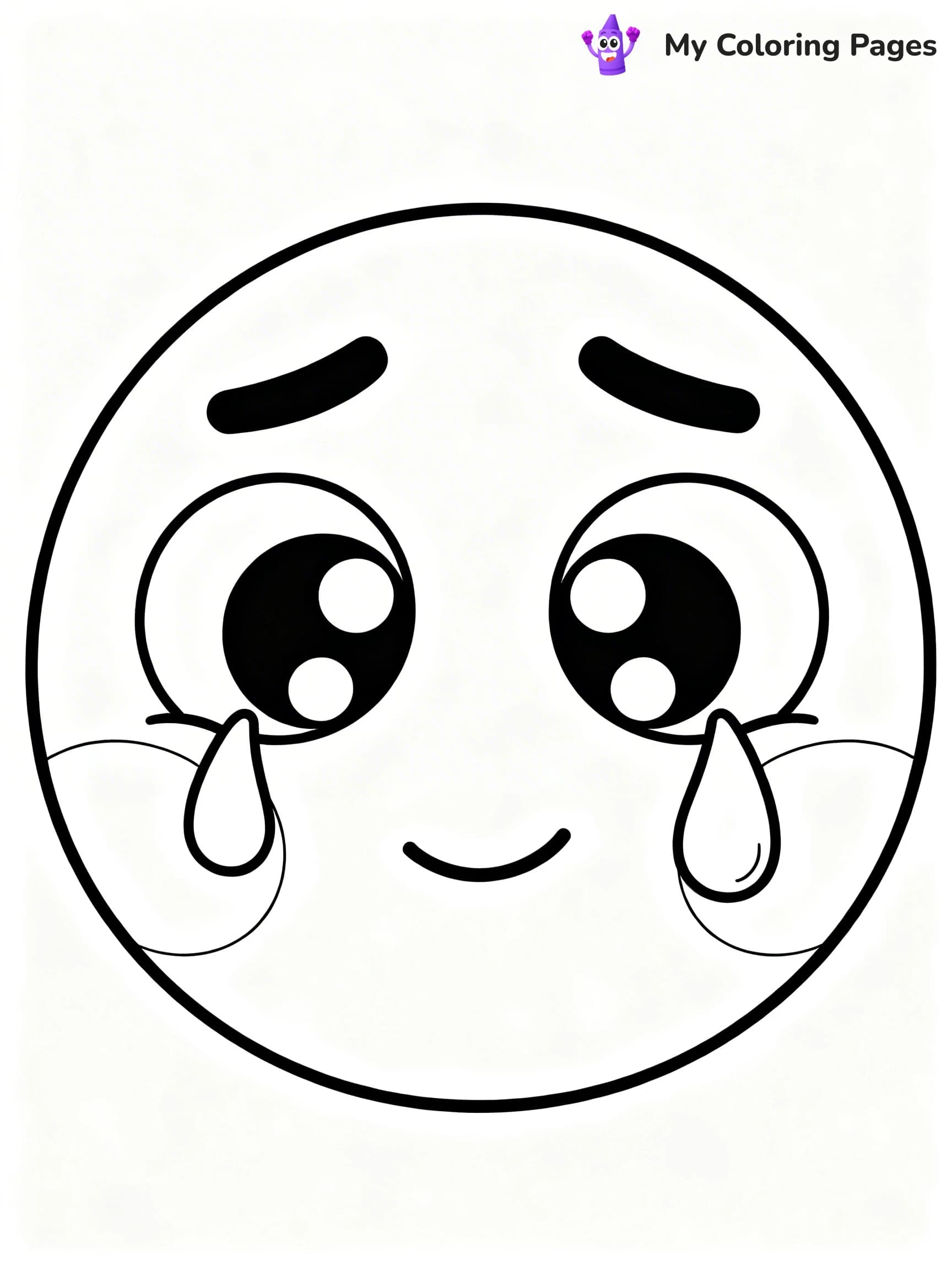 Sad Face Coloring Pages - 8