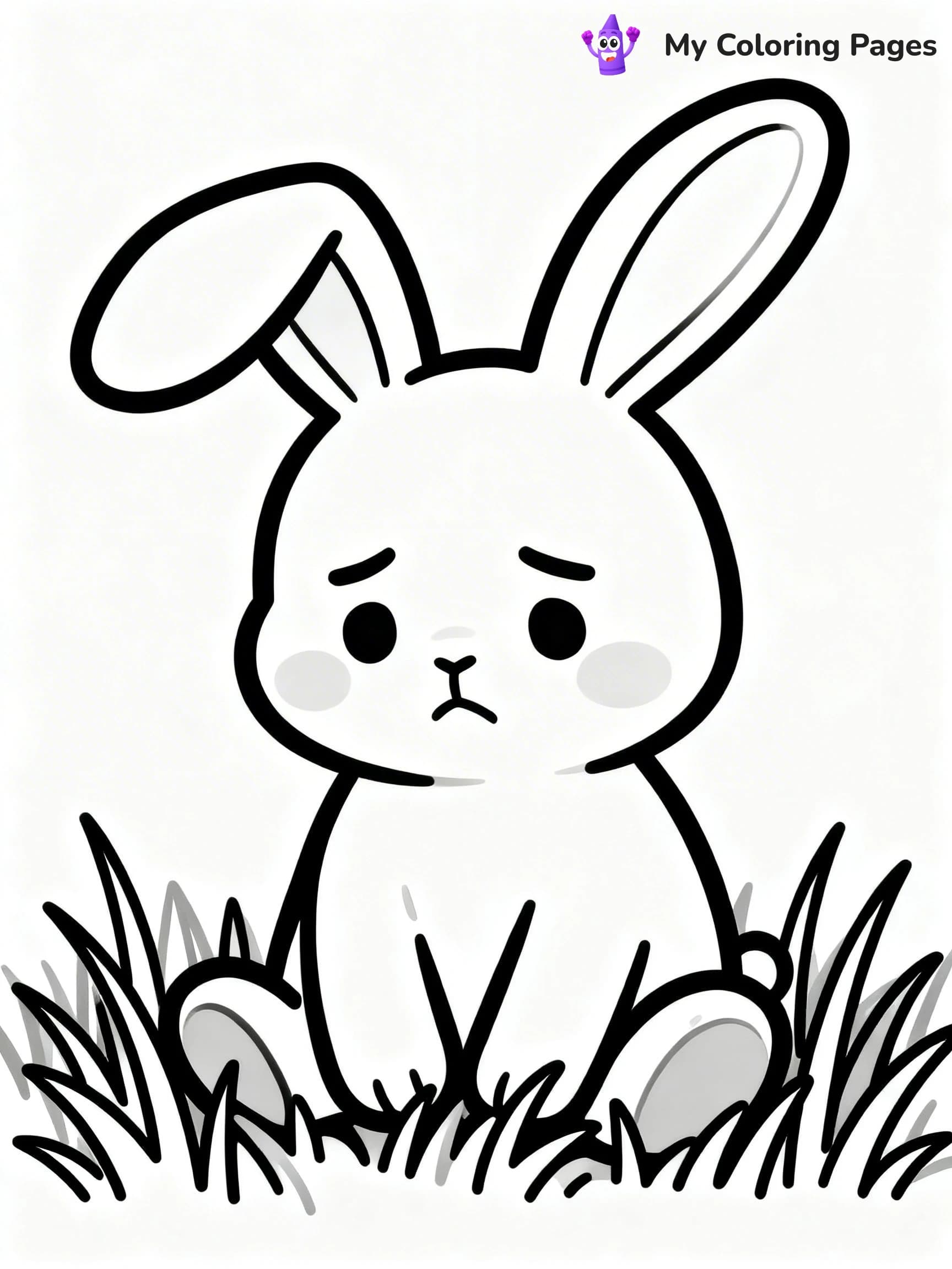 Sad Face Coloring Pages - 1