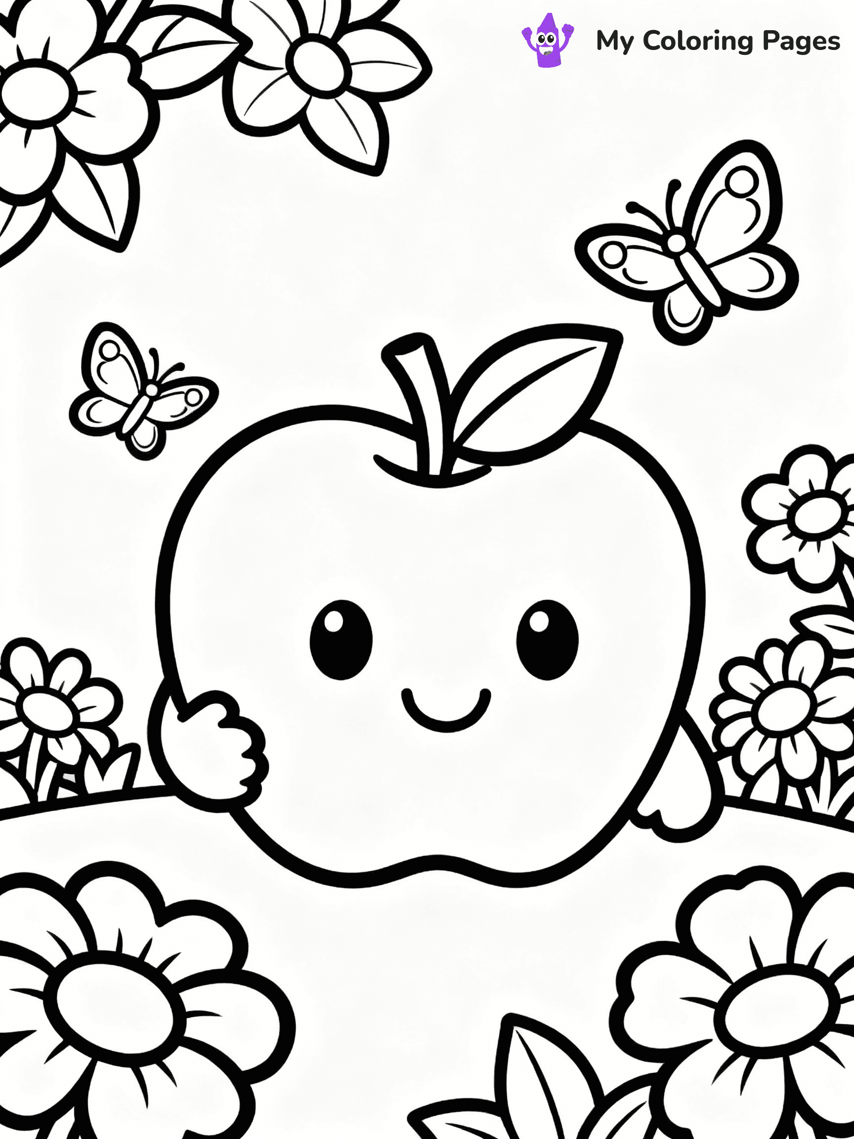 Apple Coloring Pages - 38