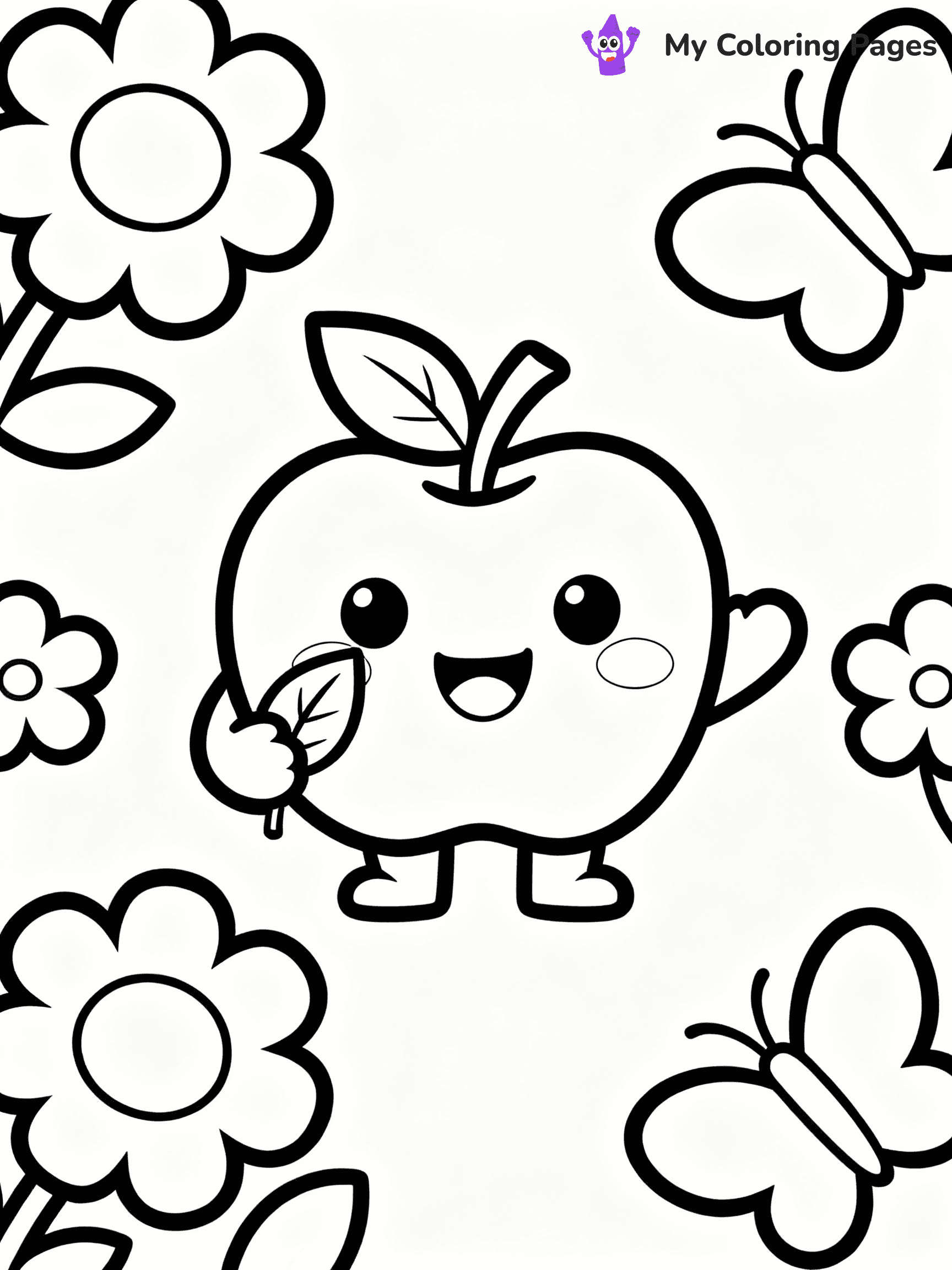 Apple Coloring Pages - 37