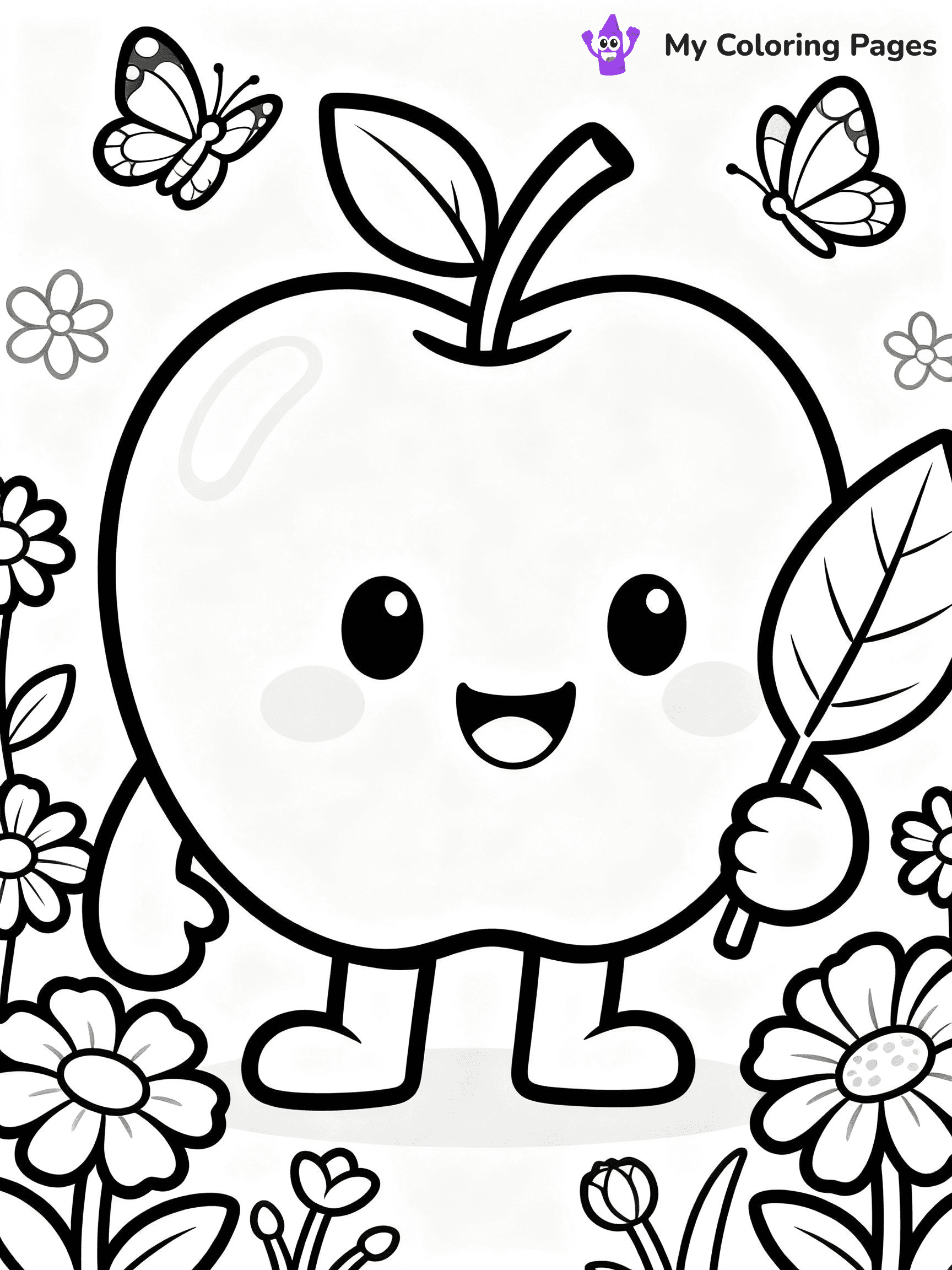 Apple Coloring Pages - 36