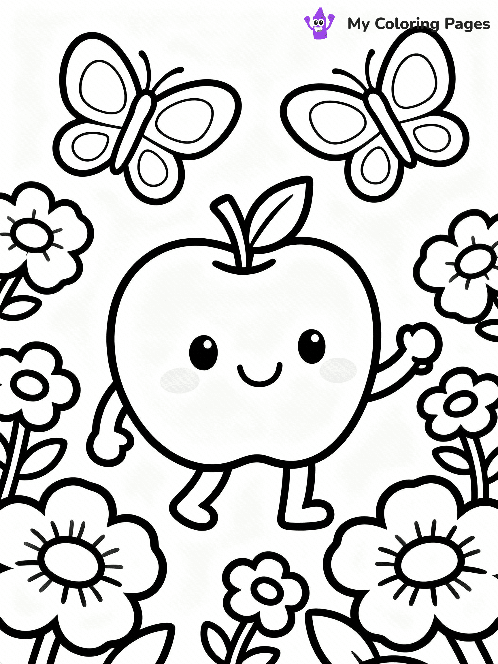 Apple Coloring Pages - 35