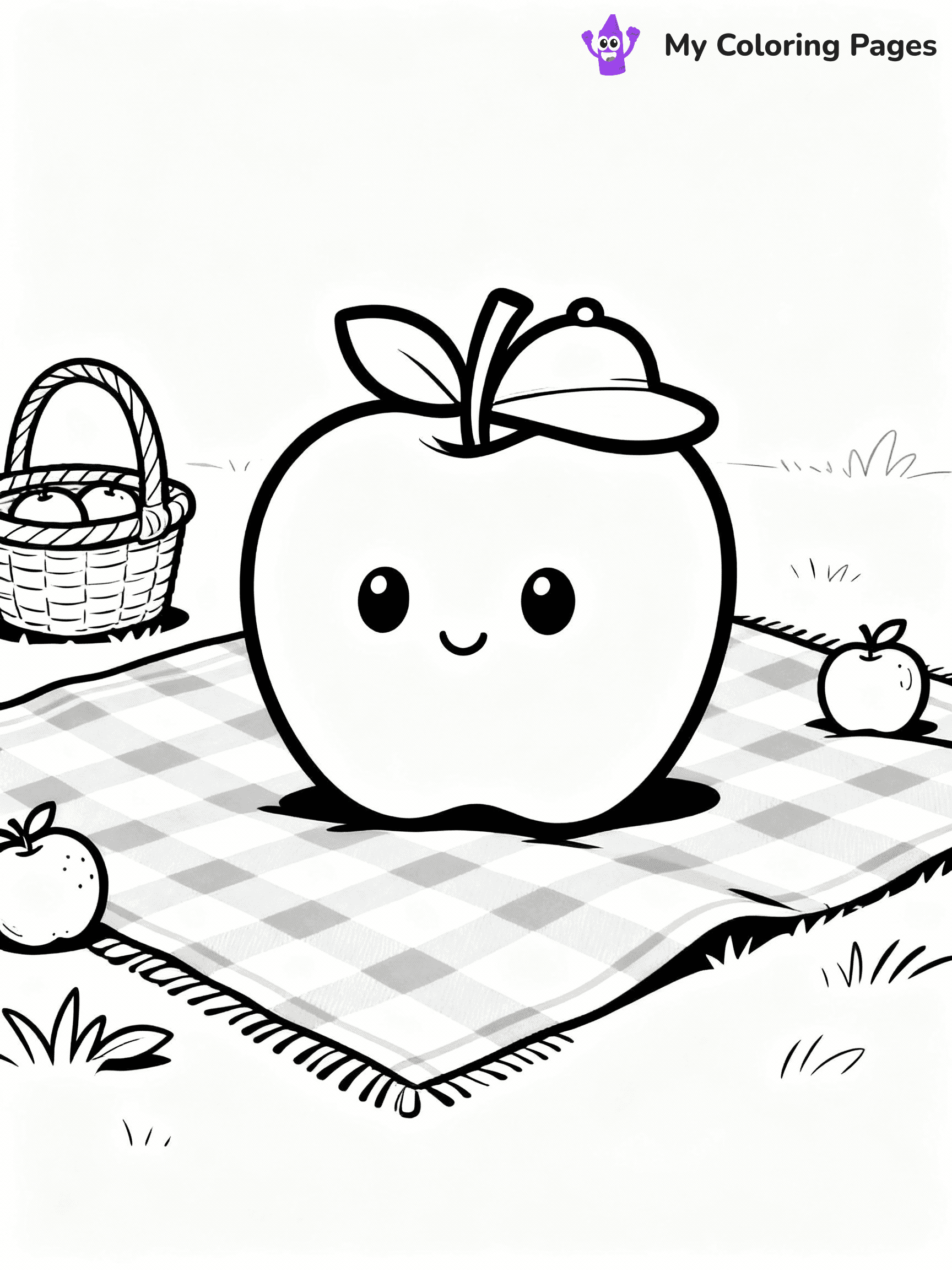 Apple Coloring Pages - 23