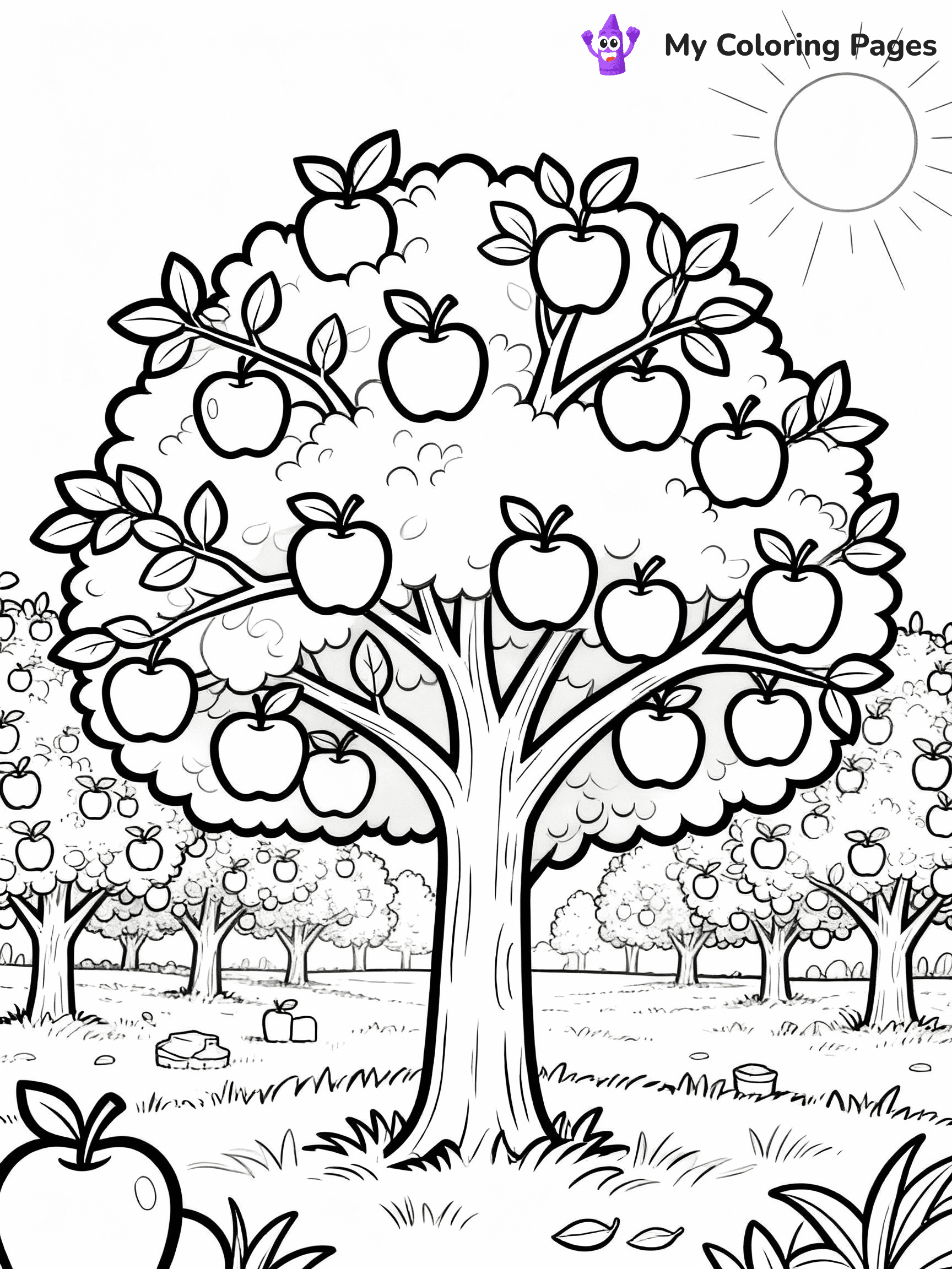 Apple Coloring Pages - 20