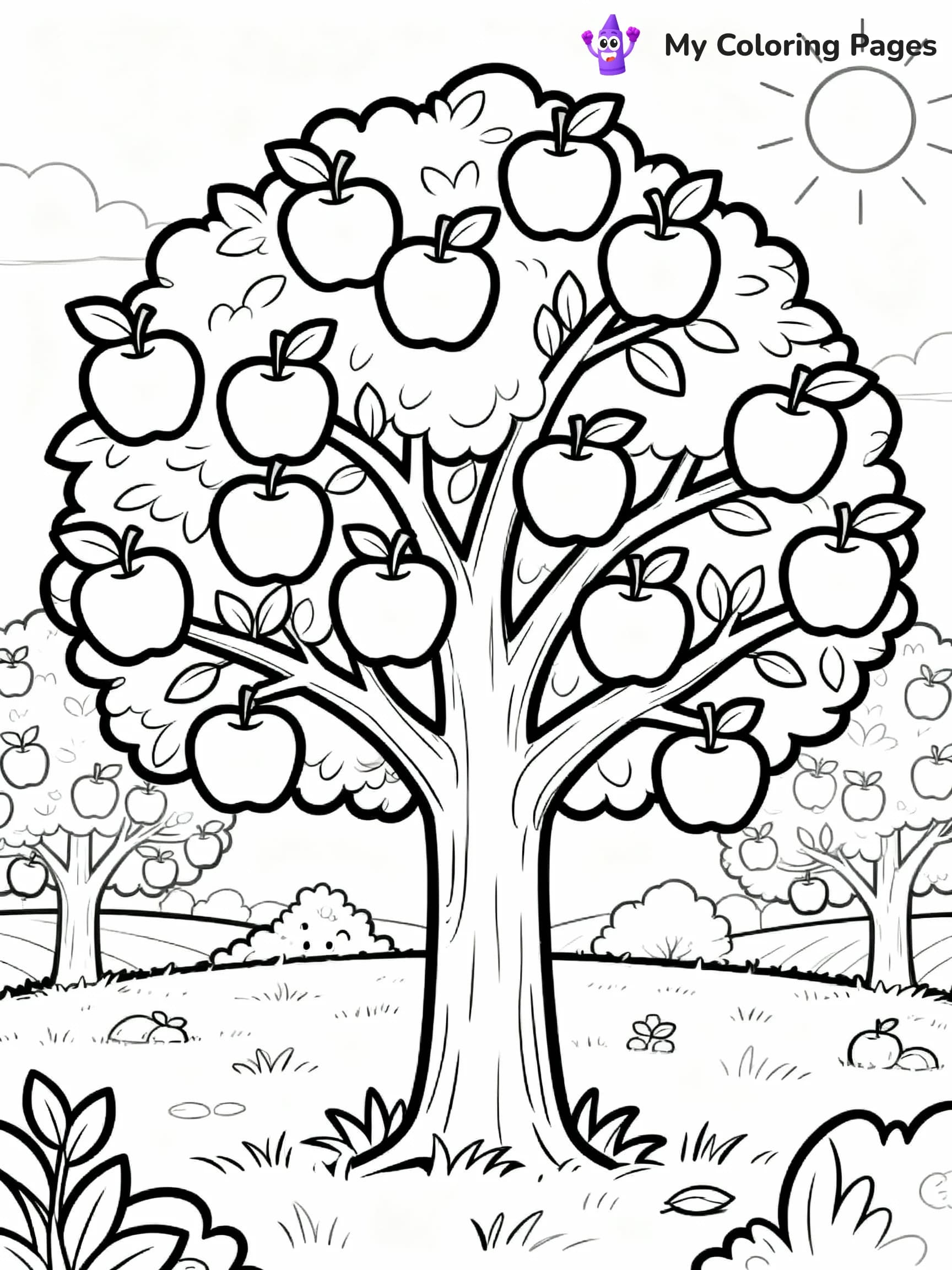 Apple Coloring Pages - 19