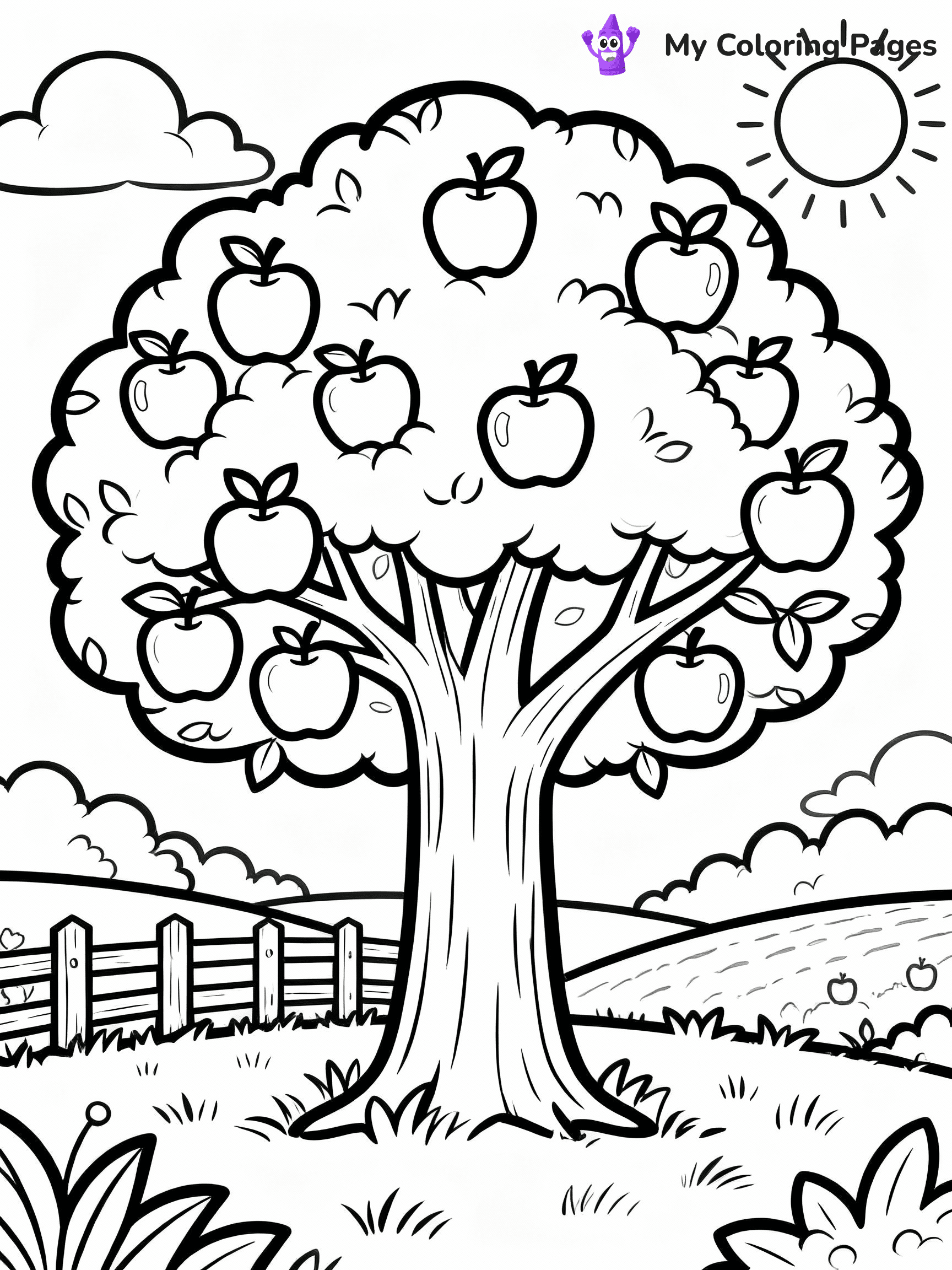 Apple Coloring Pages - 18