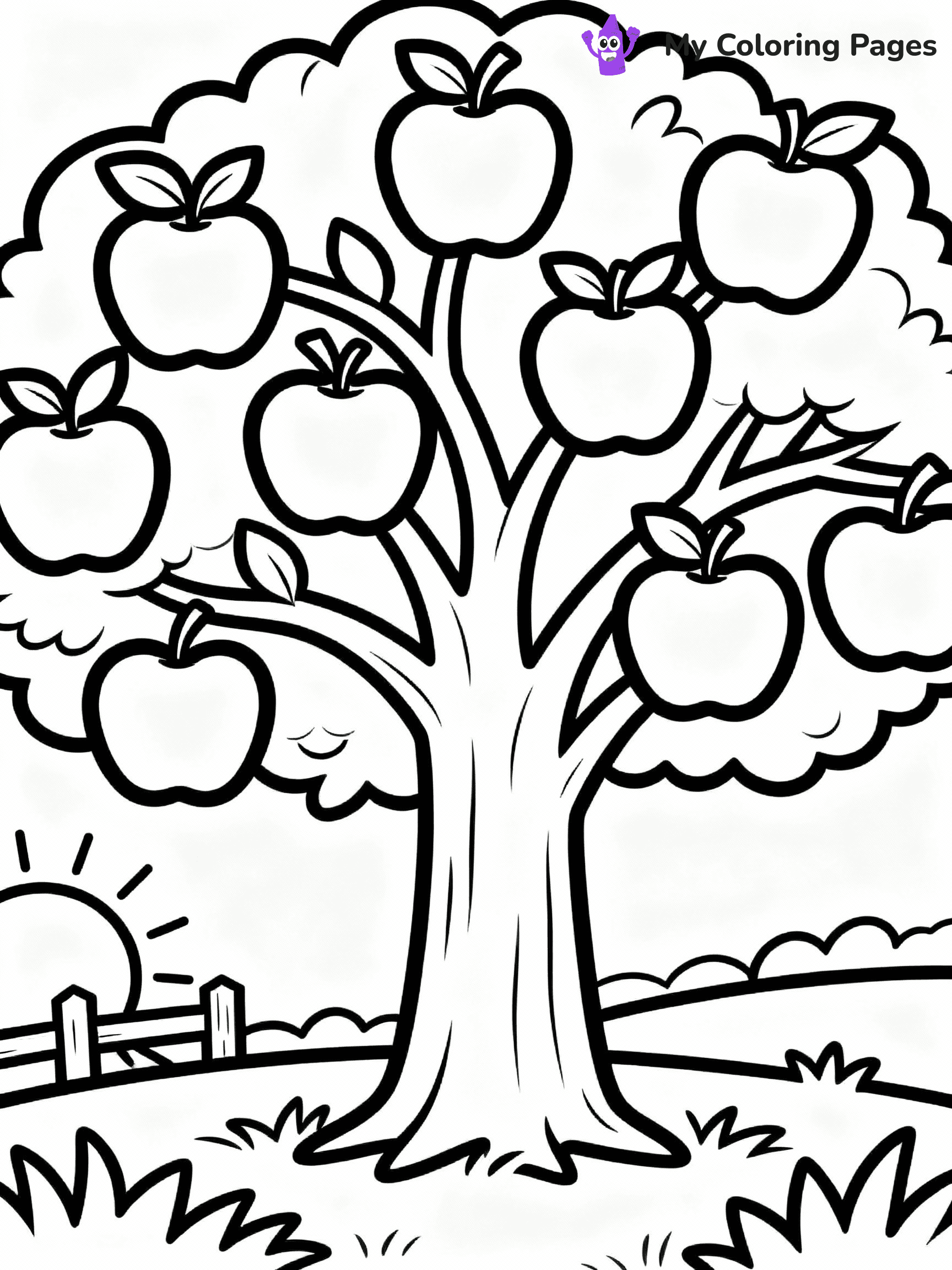 Apple Coloring Pages - 17