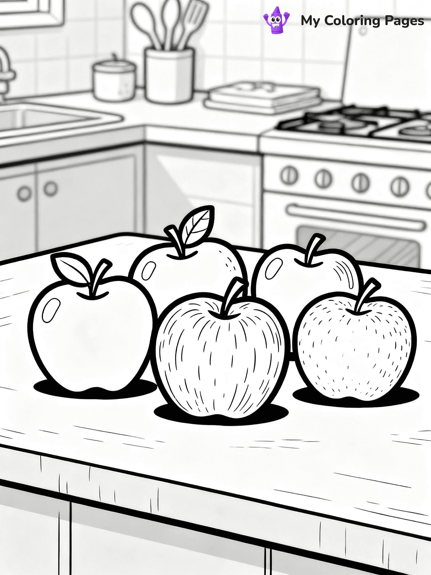 Apple Coloring Pages - 11