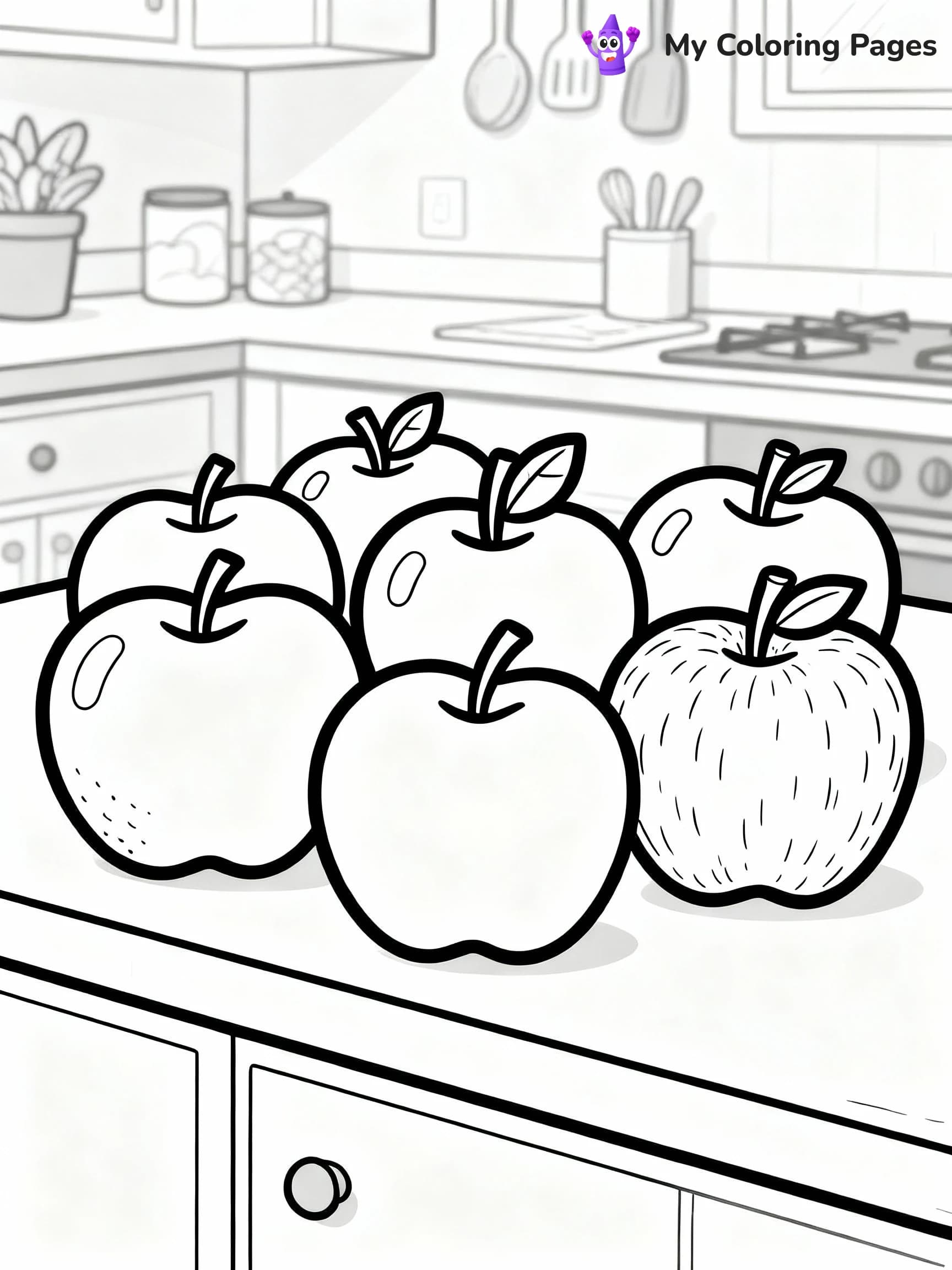 Apple Coloring Pages - 9