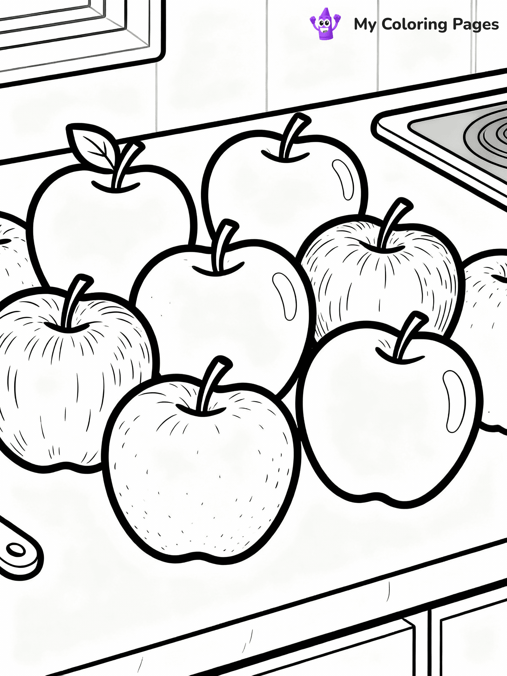 Apple Coloring Pages - 8