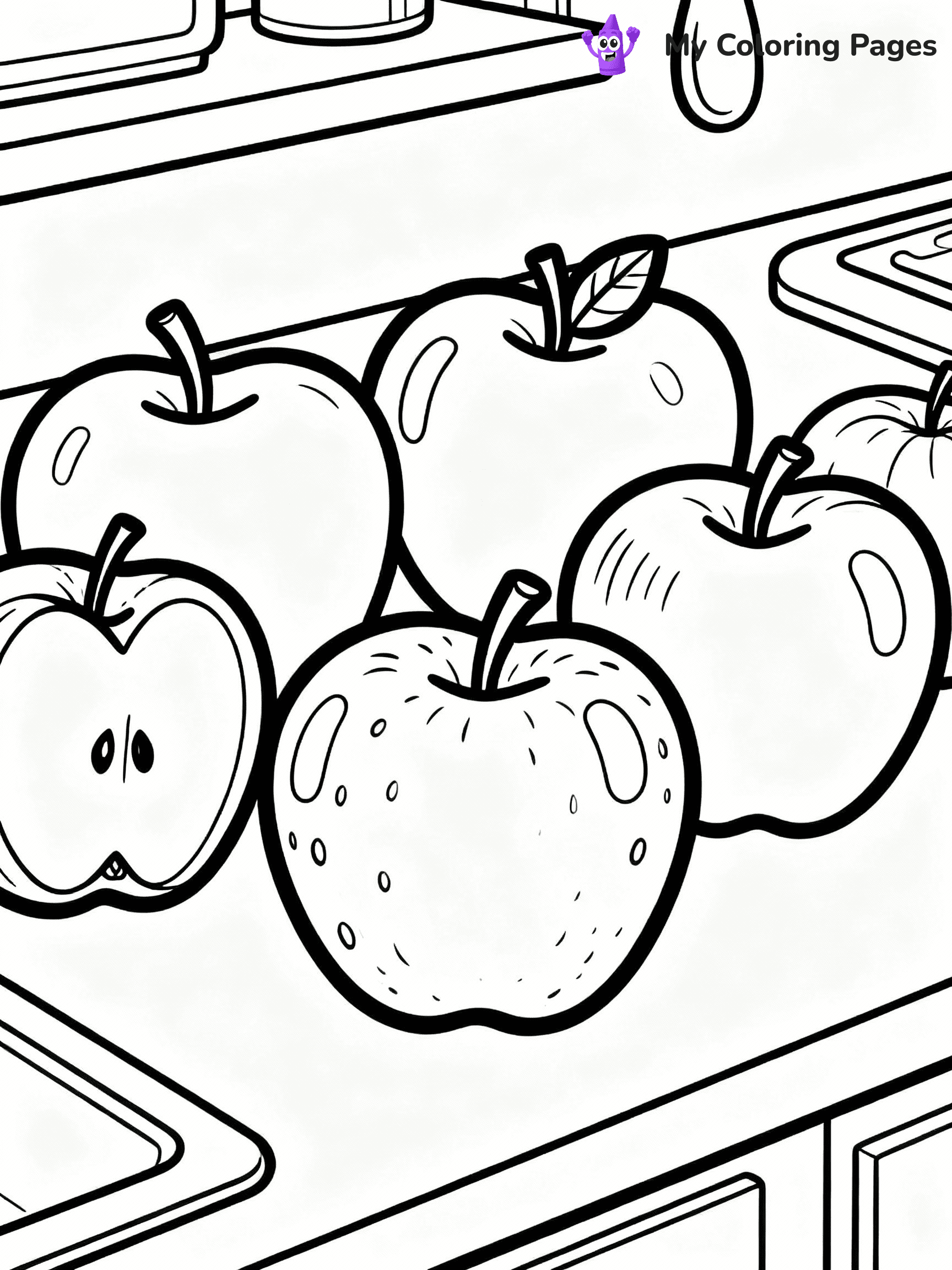 Apple Coloring Pages - 7