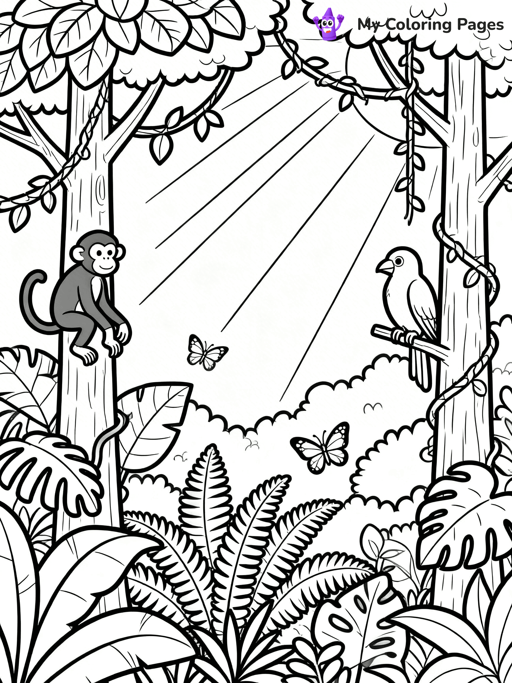 Rainforest Coloring Pages - 49