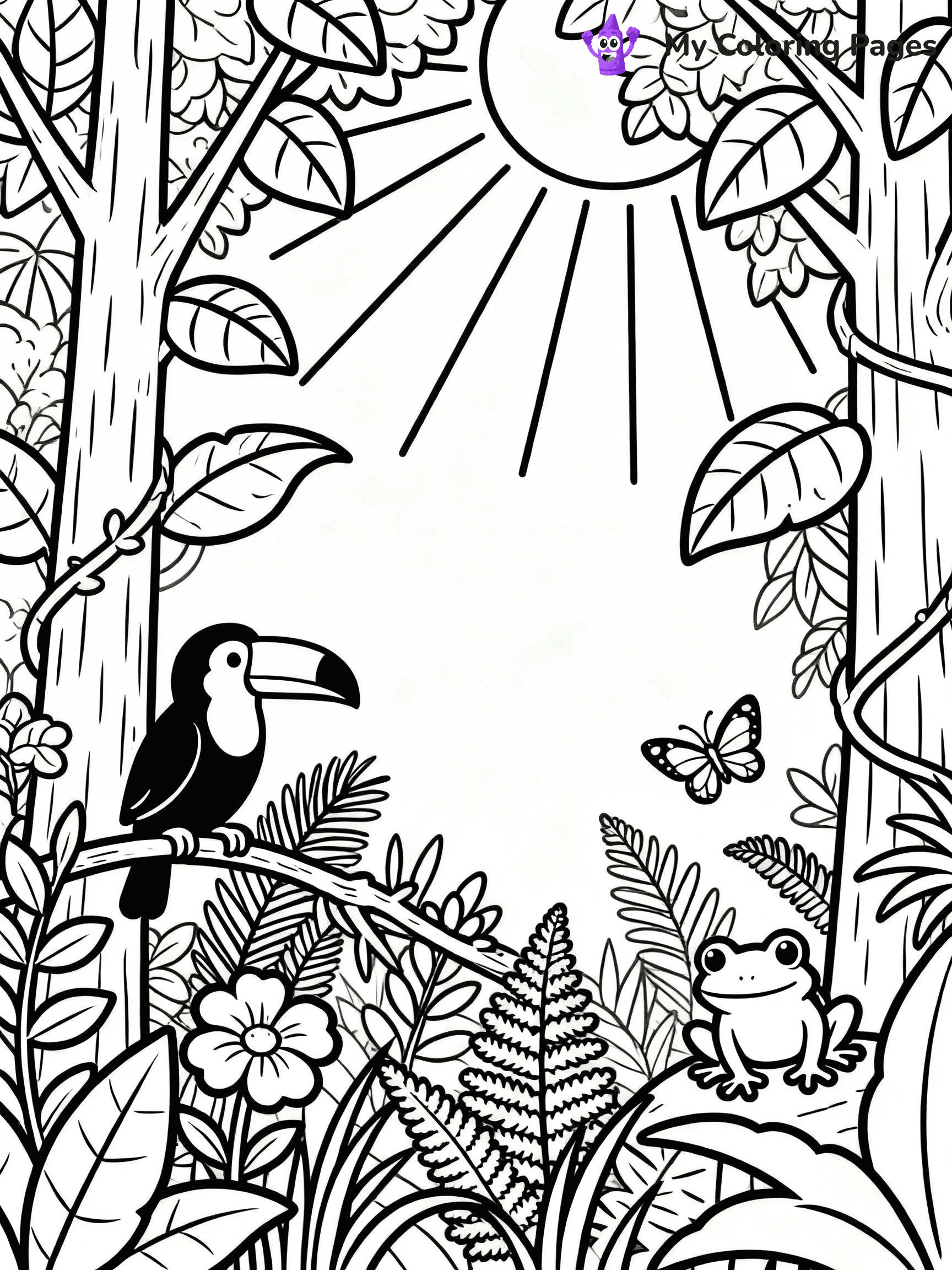 Rainforest Coloring Pages - 48
