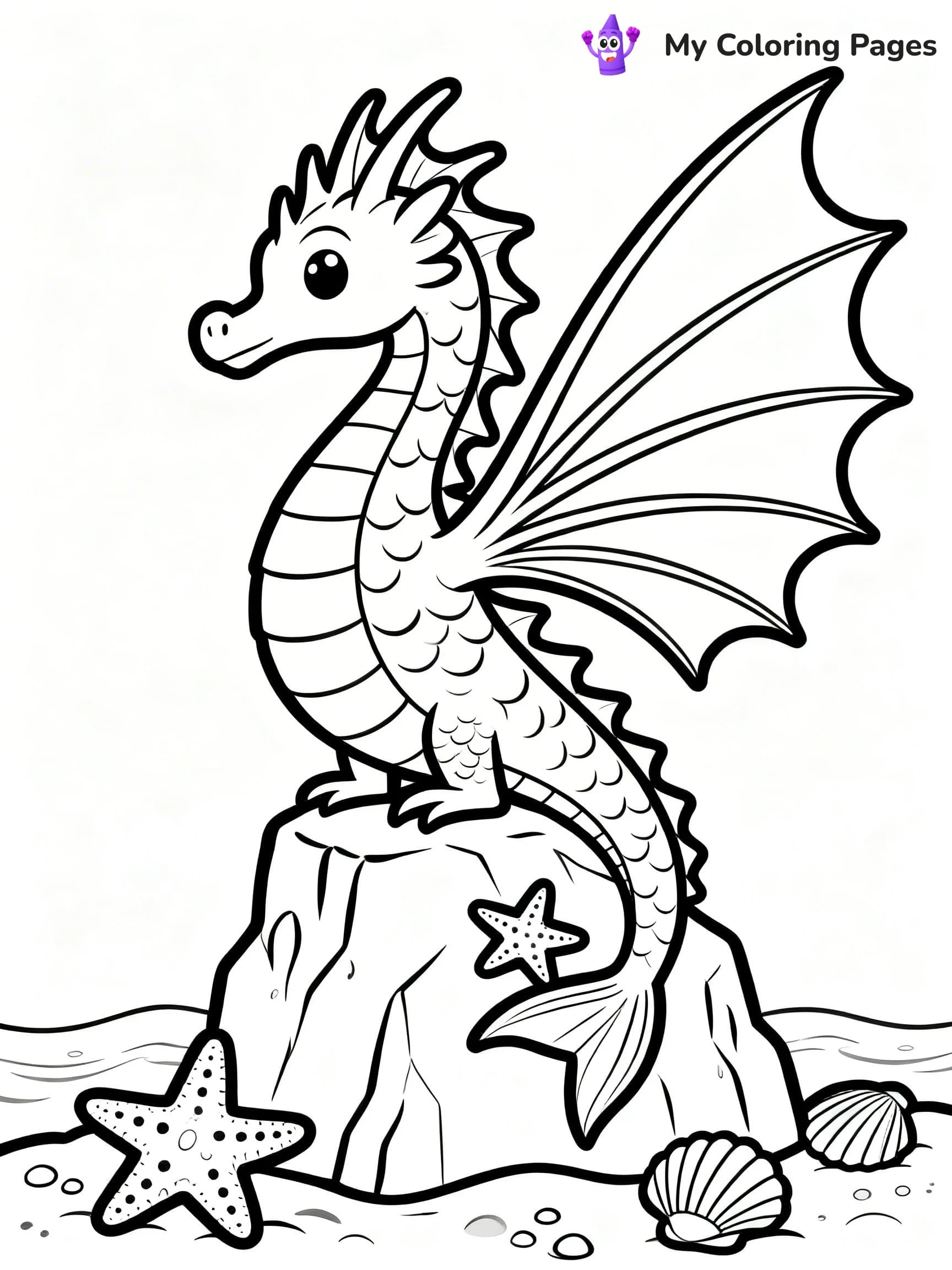 Sea Dragon Coloring Pages - 12
