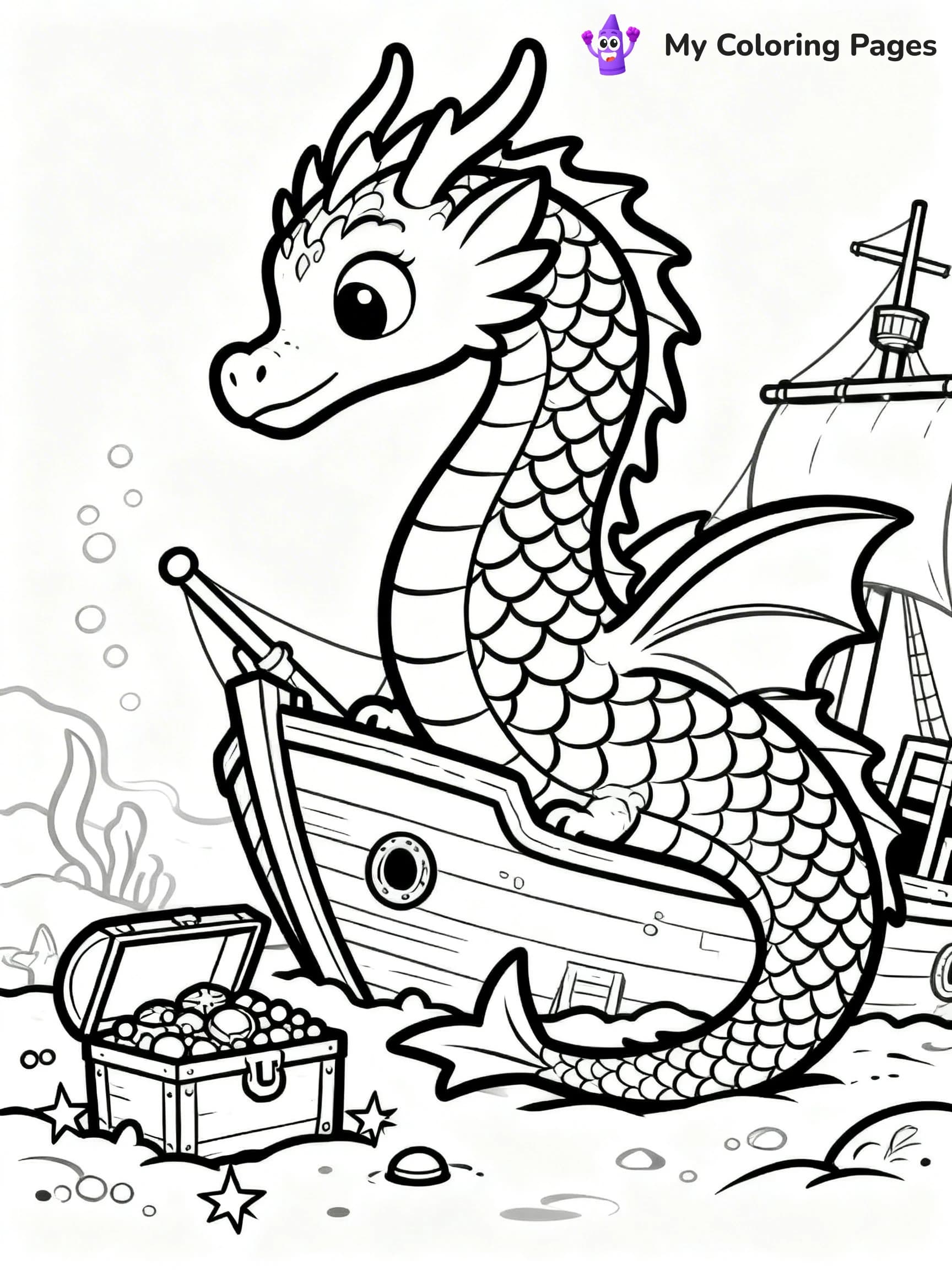 Sea Dragon Coloring Pages - 6