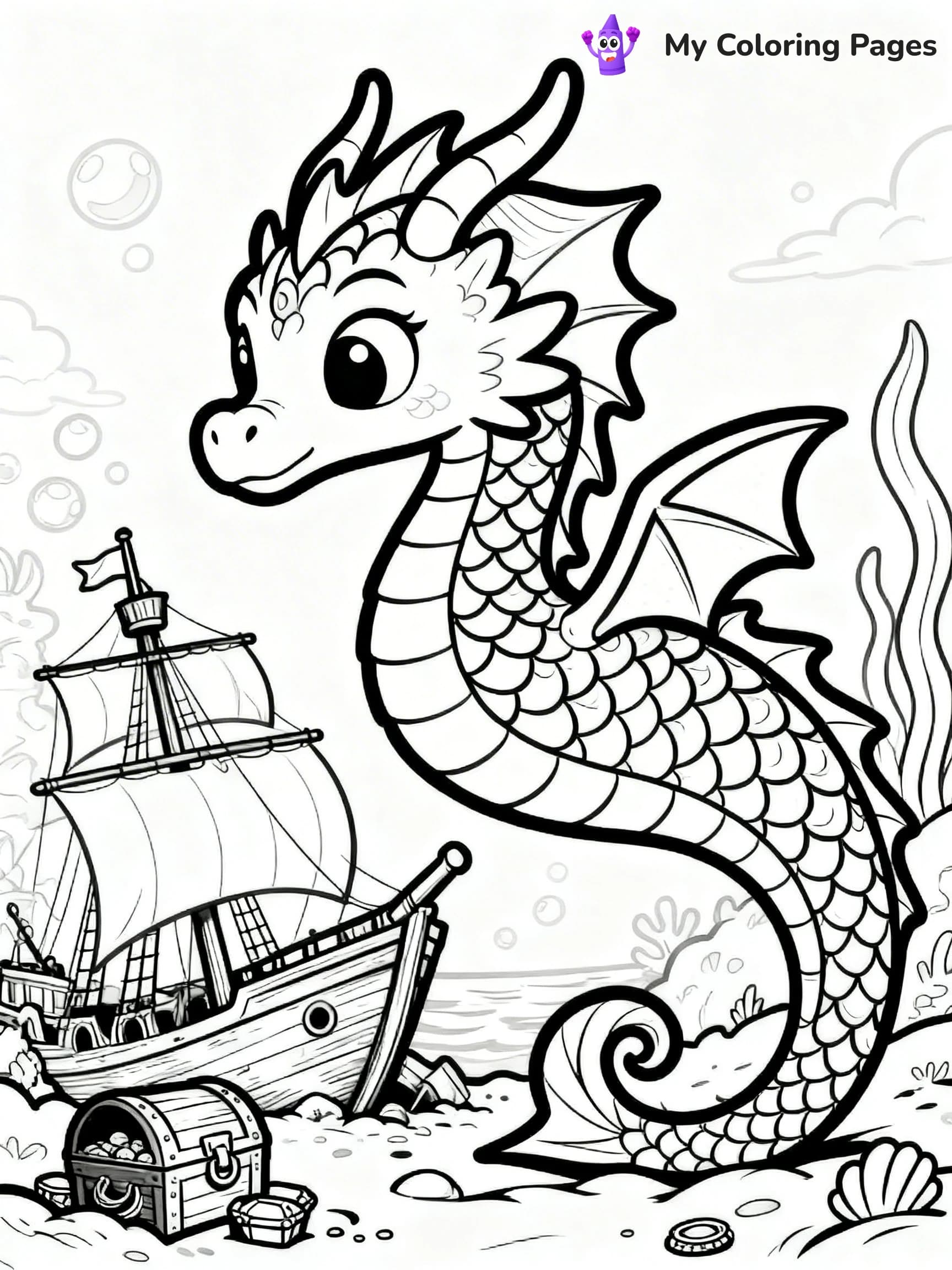 Sea Dragon Coloring Pages - 4