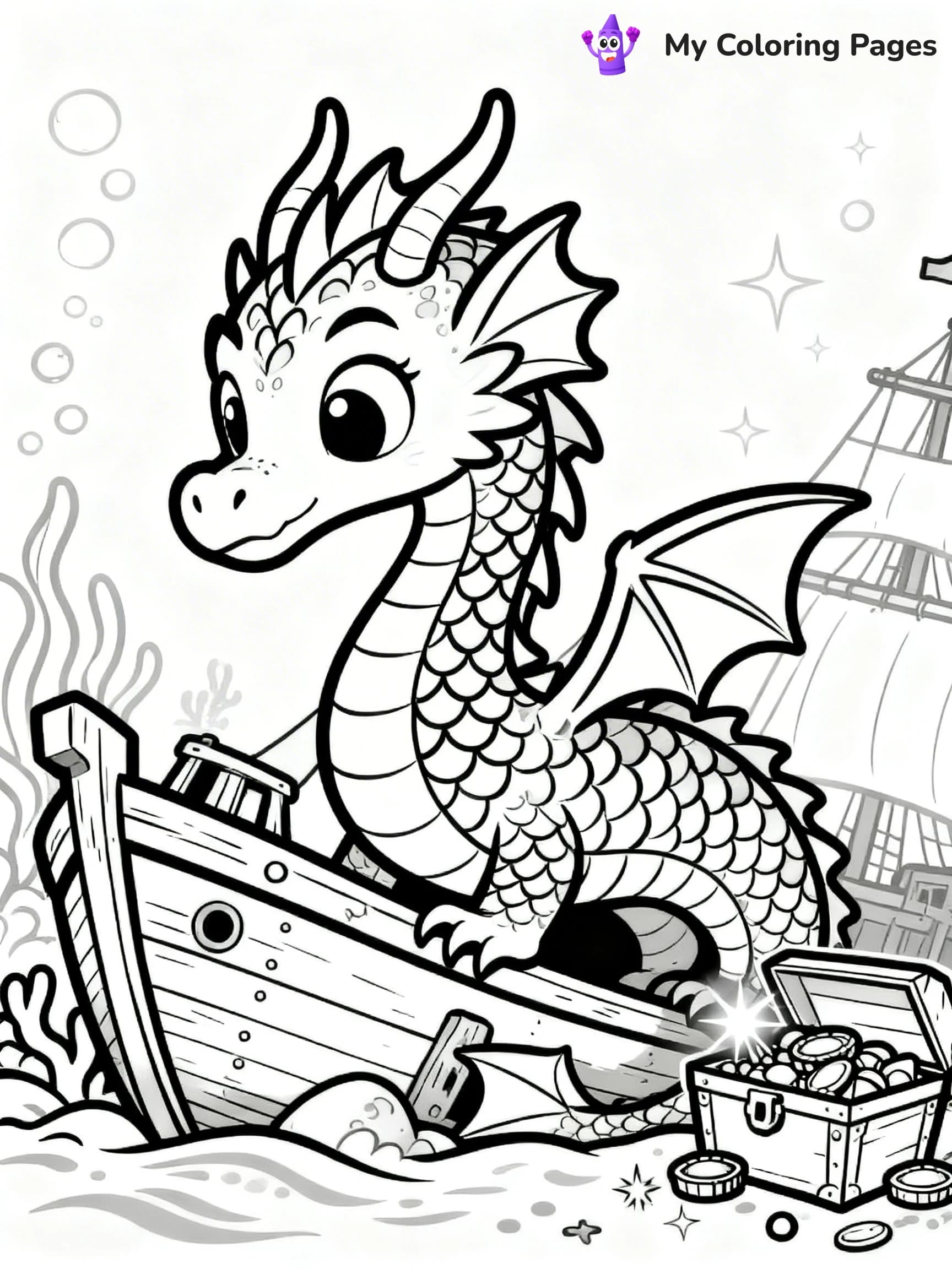 Sea Dragon Coloring Pages - 3