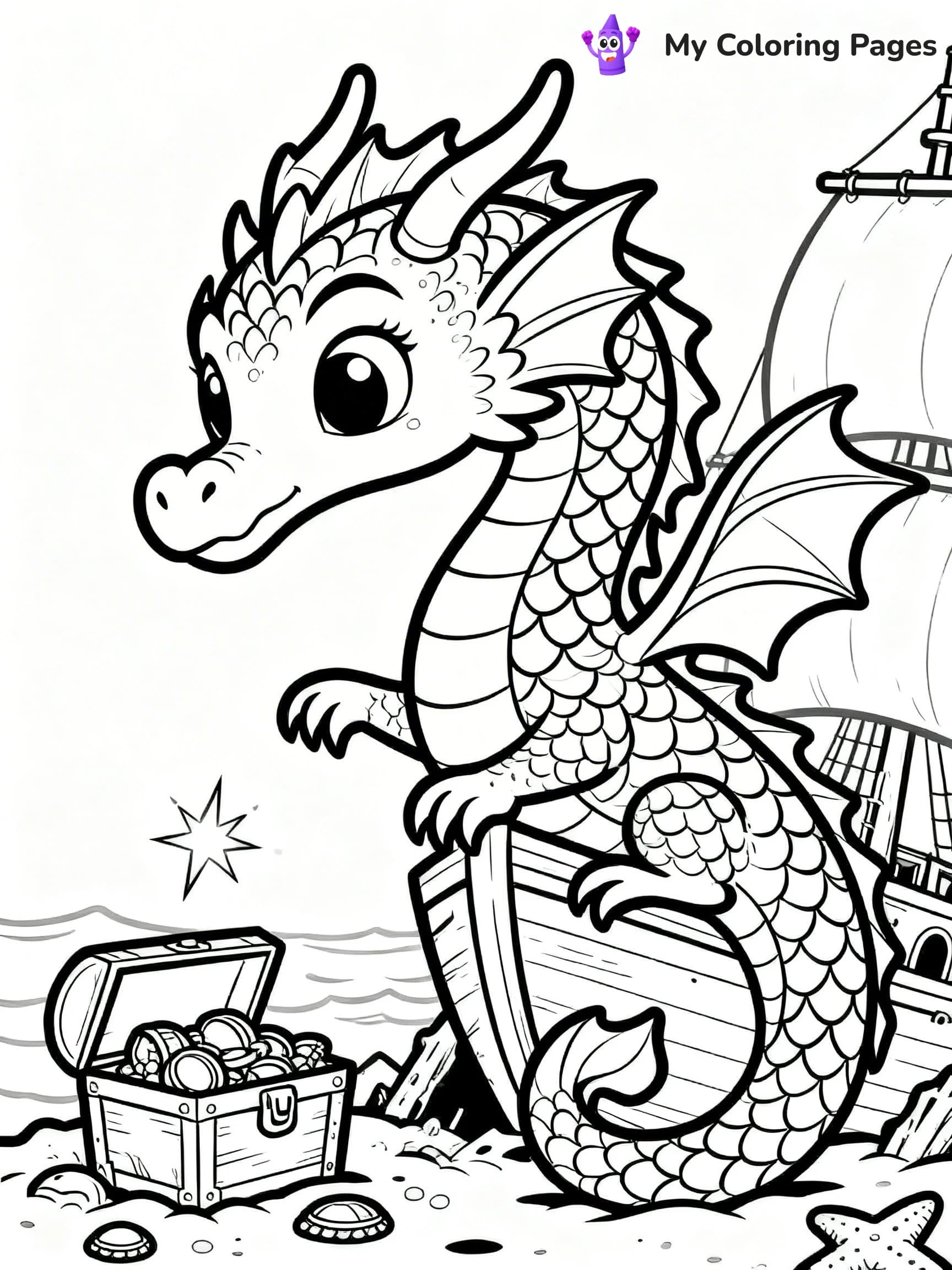 Sea Dragon Coloring Pages - 2