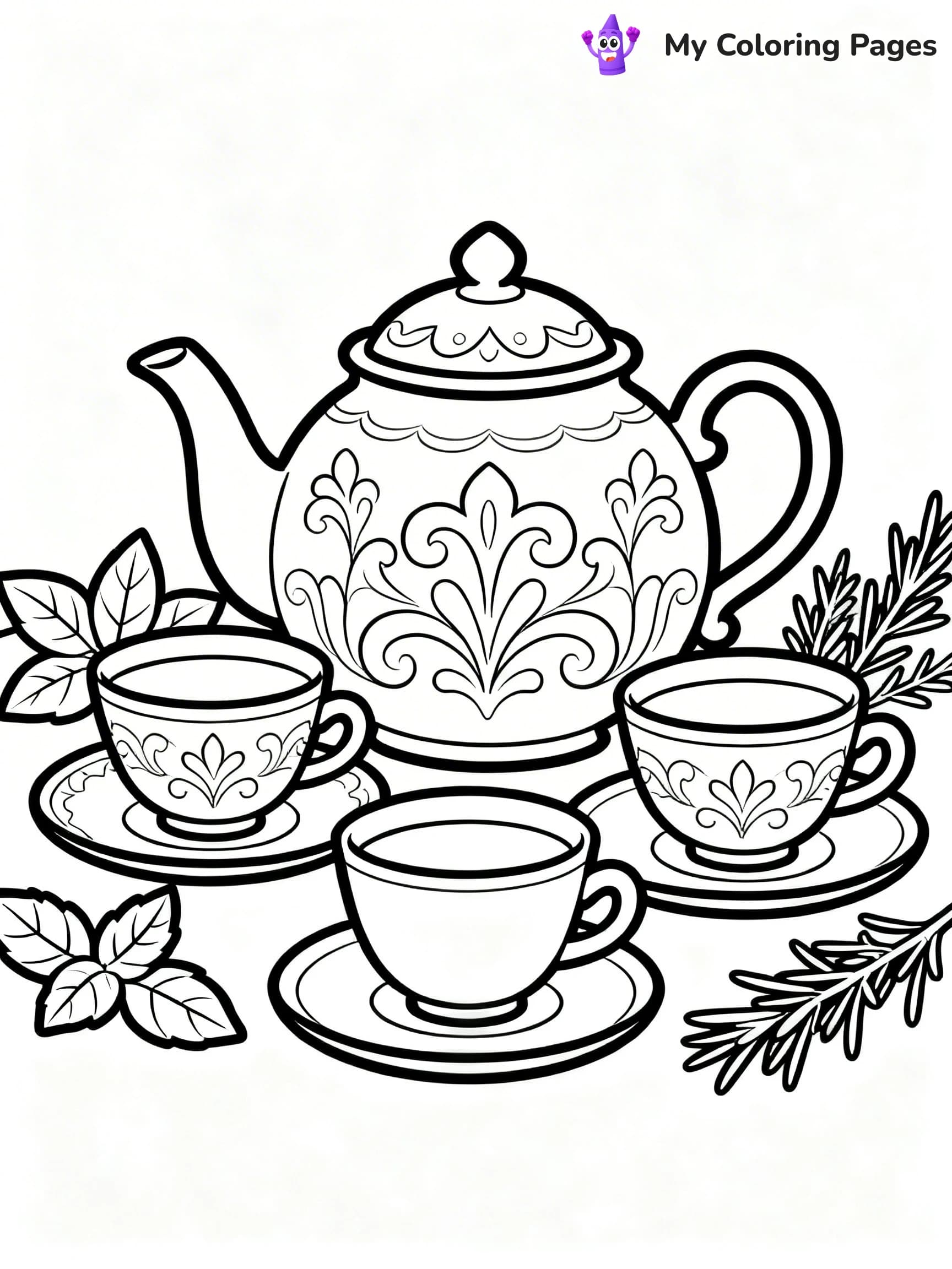 Tea Coloring Pages - 17